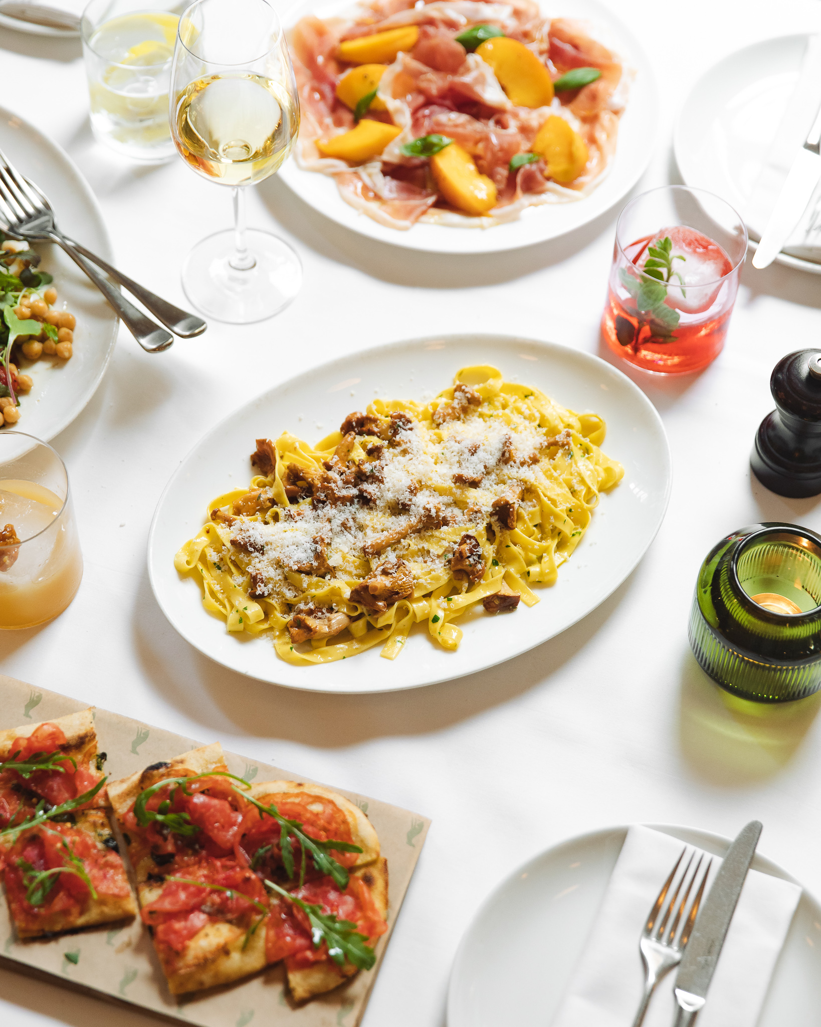 Elegant pasta dish with cheese for catered events at The Garden Room.