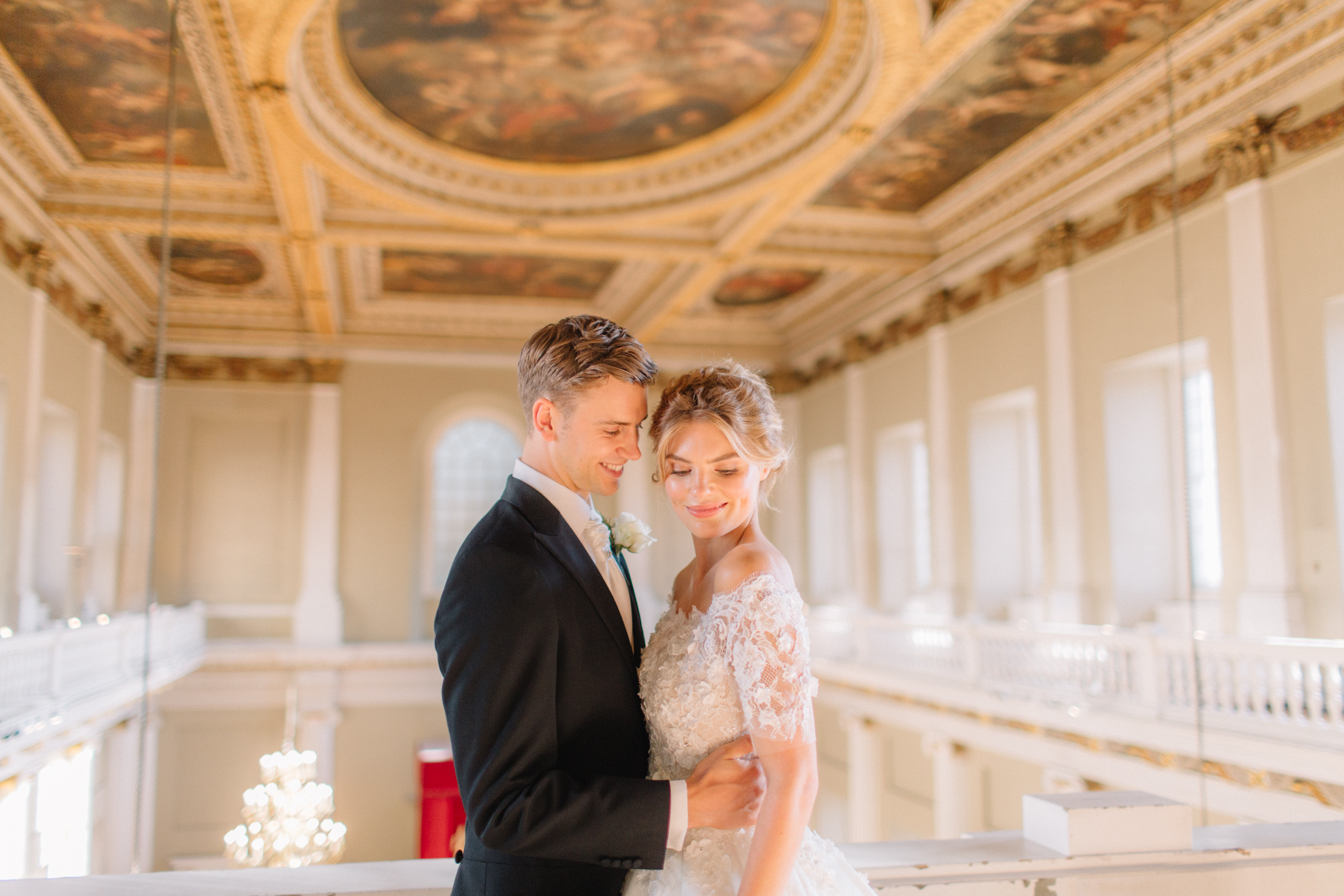 Elegant couple in Banqueting House, perfect for wedding venue hire and celebration.