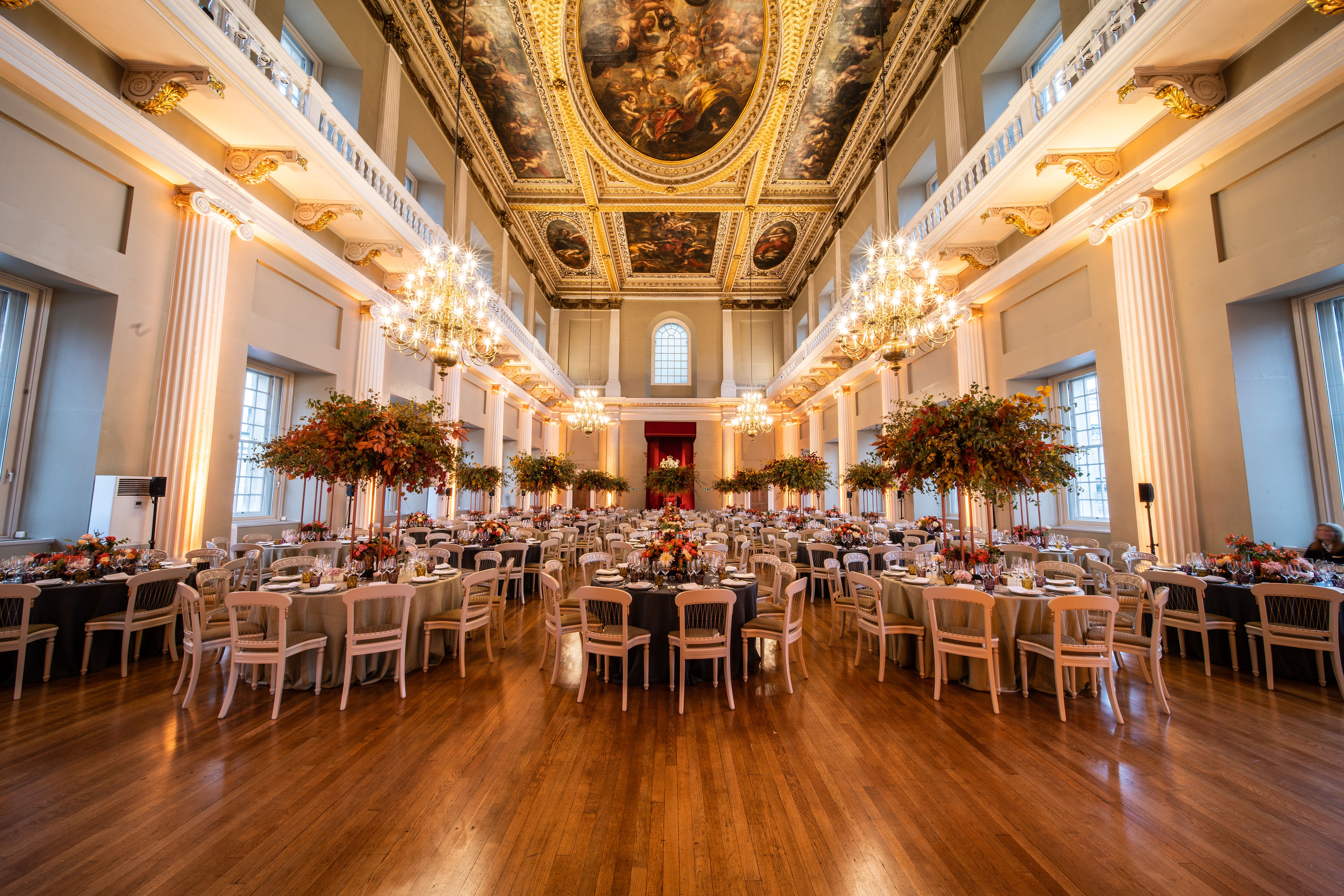 Elegant Banqueting House venue with high ceilings, perfect for weddings and corporate events.