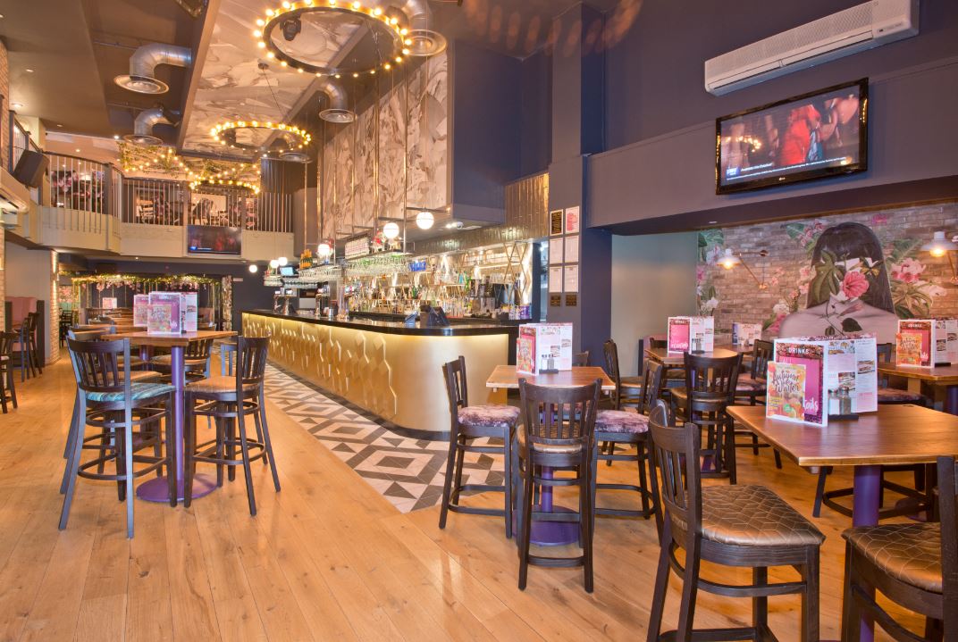Vibrant event space at Slug & Lettuce, St. Pauls, ideal for gatherings and networking.