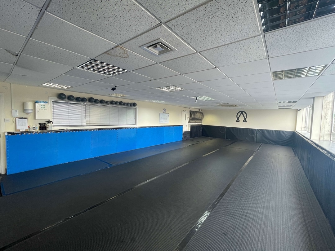 BJJ studio in High Barnet with padded floor for fitness classes and workshops.