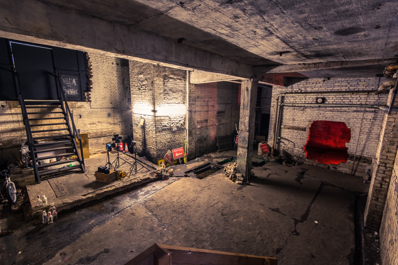 Empire Film Studios: industrial venue with exposed concrete for creative events and art installations.