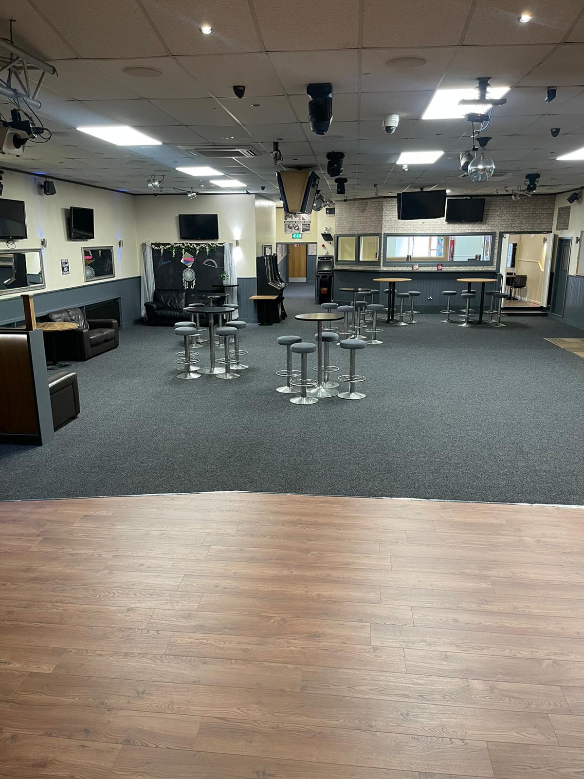 The New Roxy Main Hall with flexible seating for corporate meetings and social events.