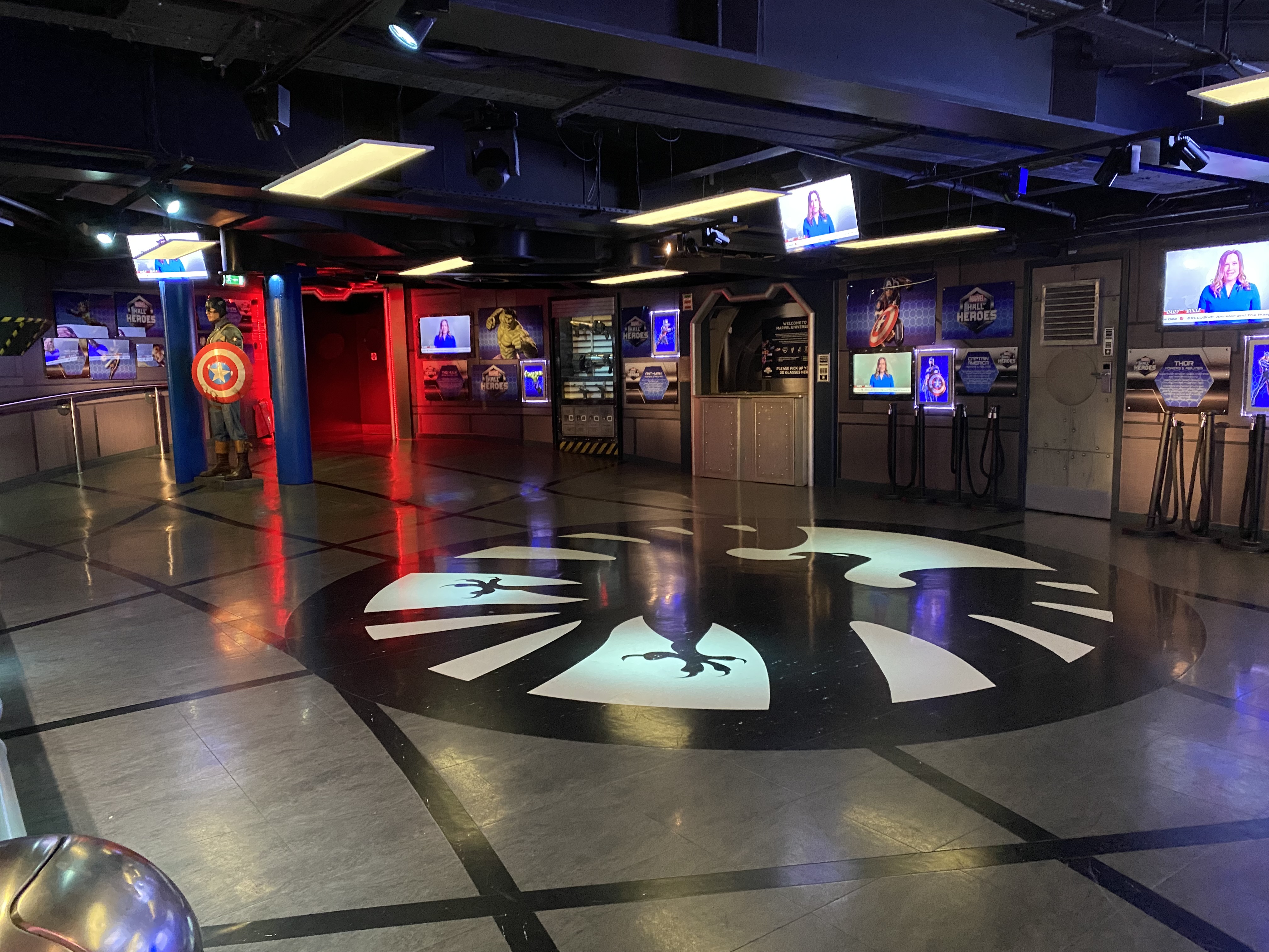 Madame Tussauds event space with vibrant decor, ideal for conferences and product launches.
