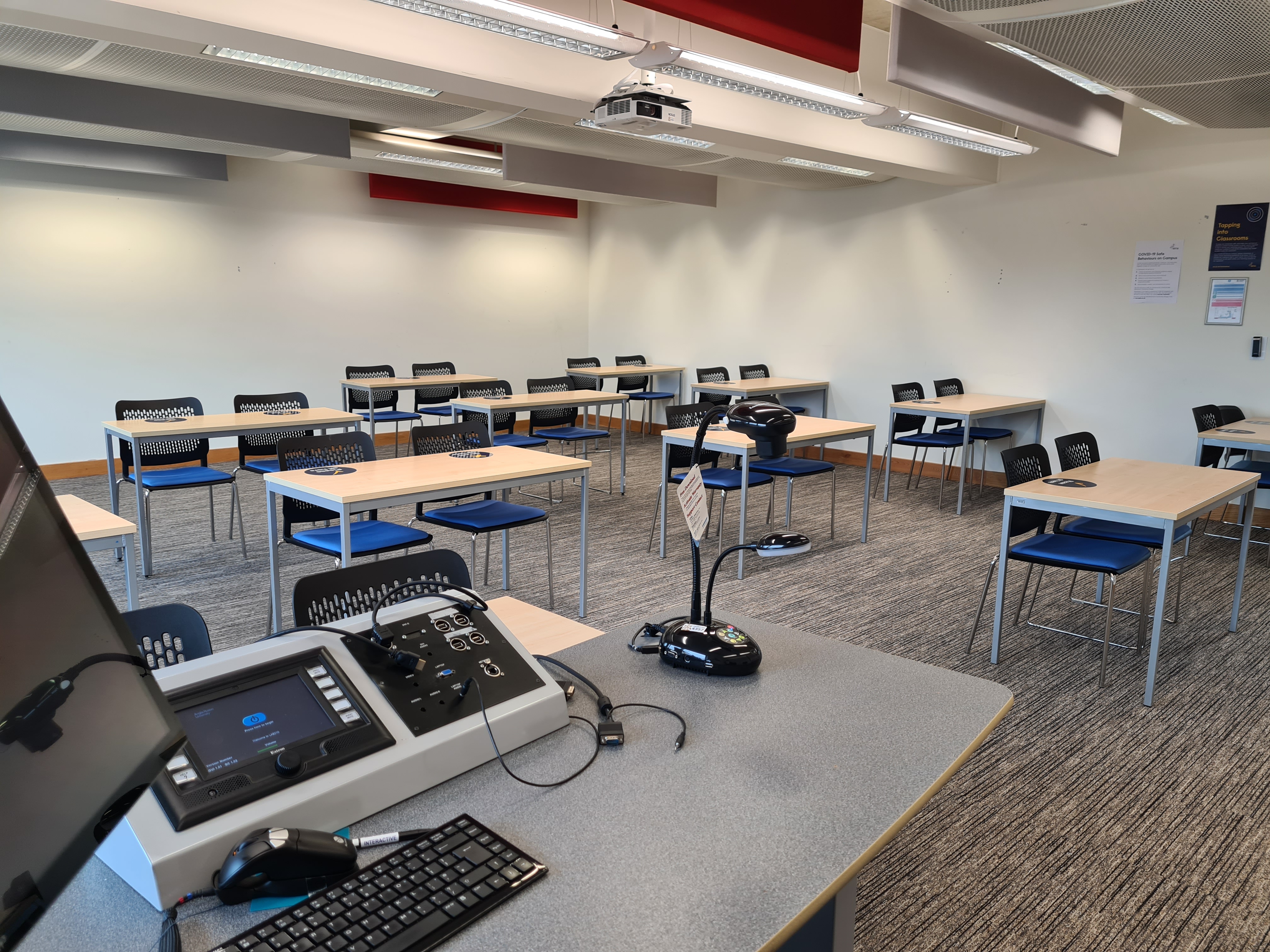 Medium Classroom at ARU Venue Hire, Cambridge - flexible space for workshops and training.
