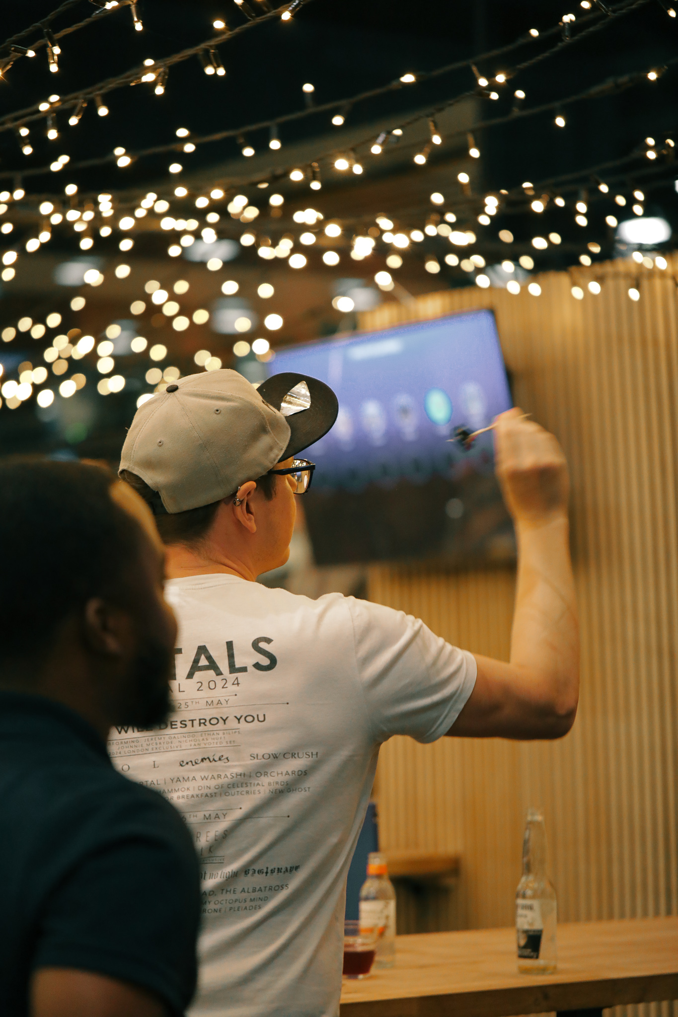 Digital darts at Players Social: interactive team-building and corporate event networking.