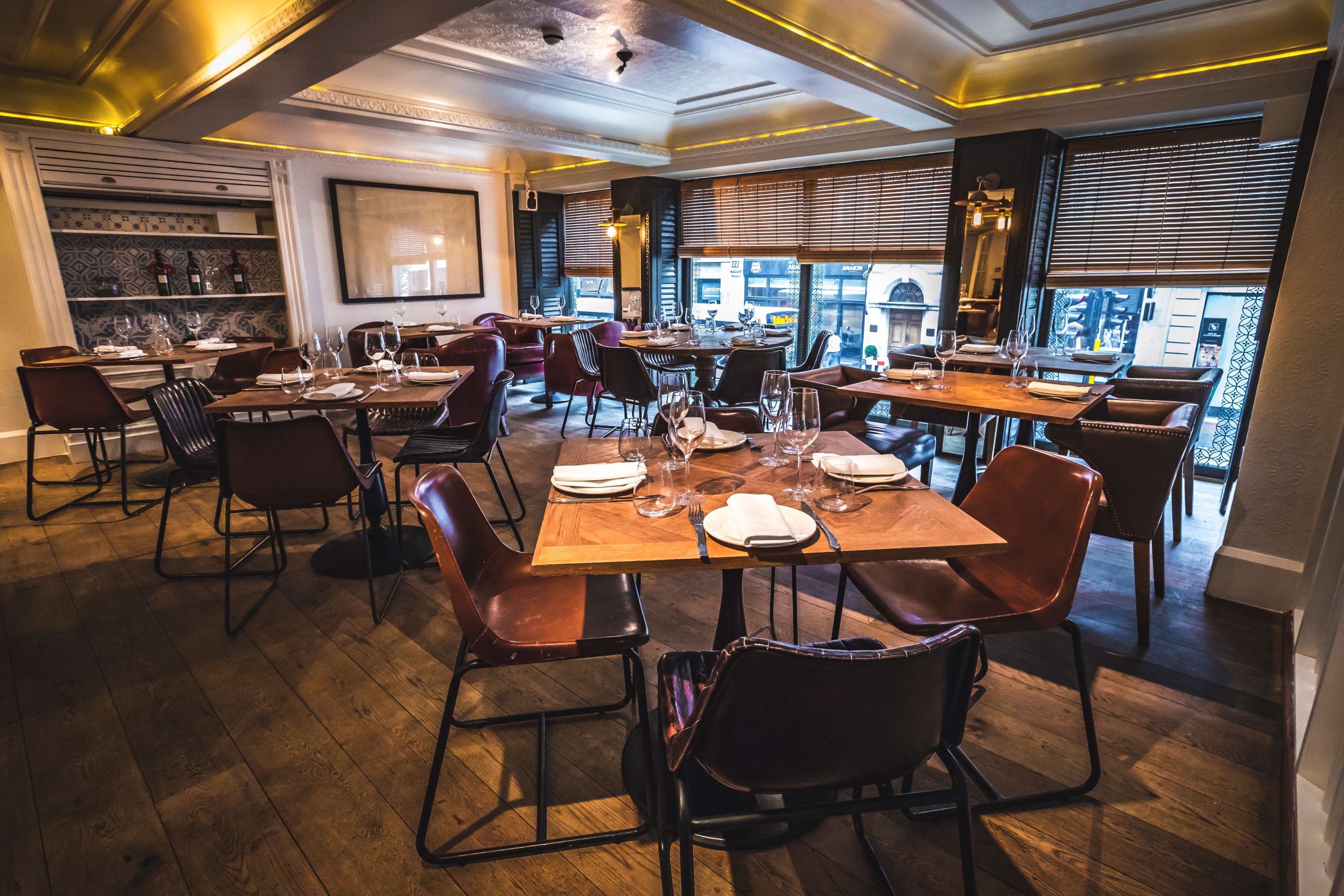 Private room Caleya in Ibérica Marylebone, stylish decor for intimate dining events.