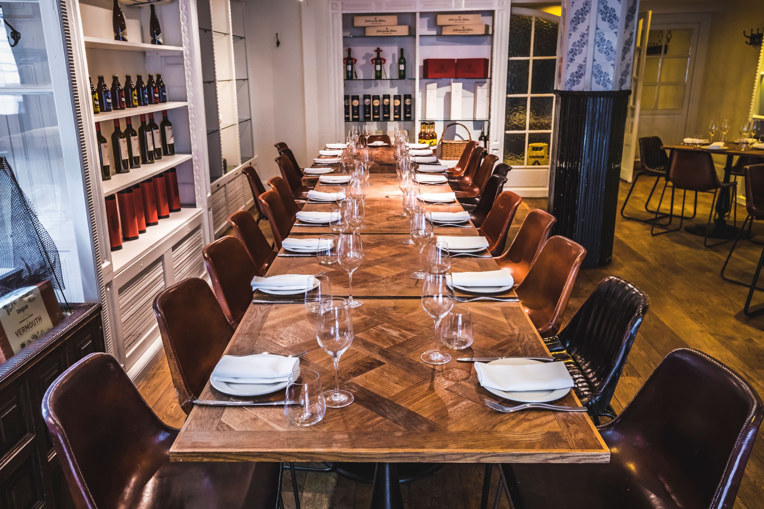 Private dining area in Ibérica Marylebone, ideal for corporate dinners and events.