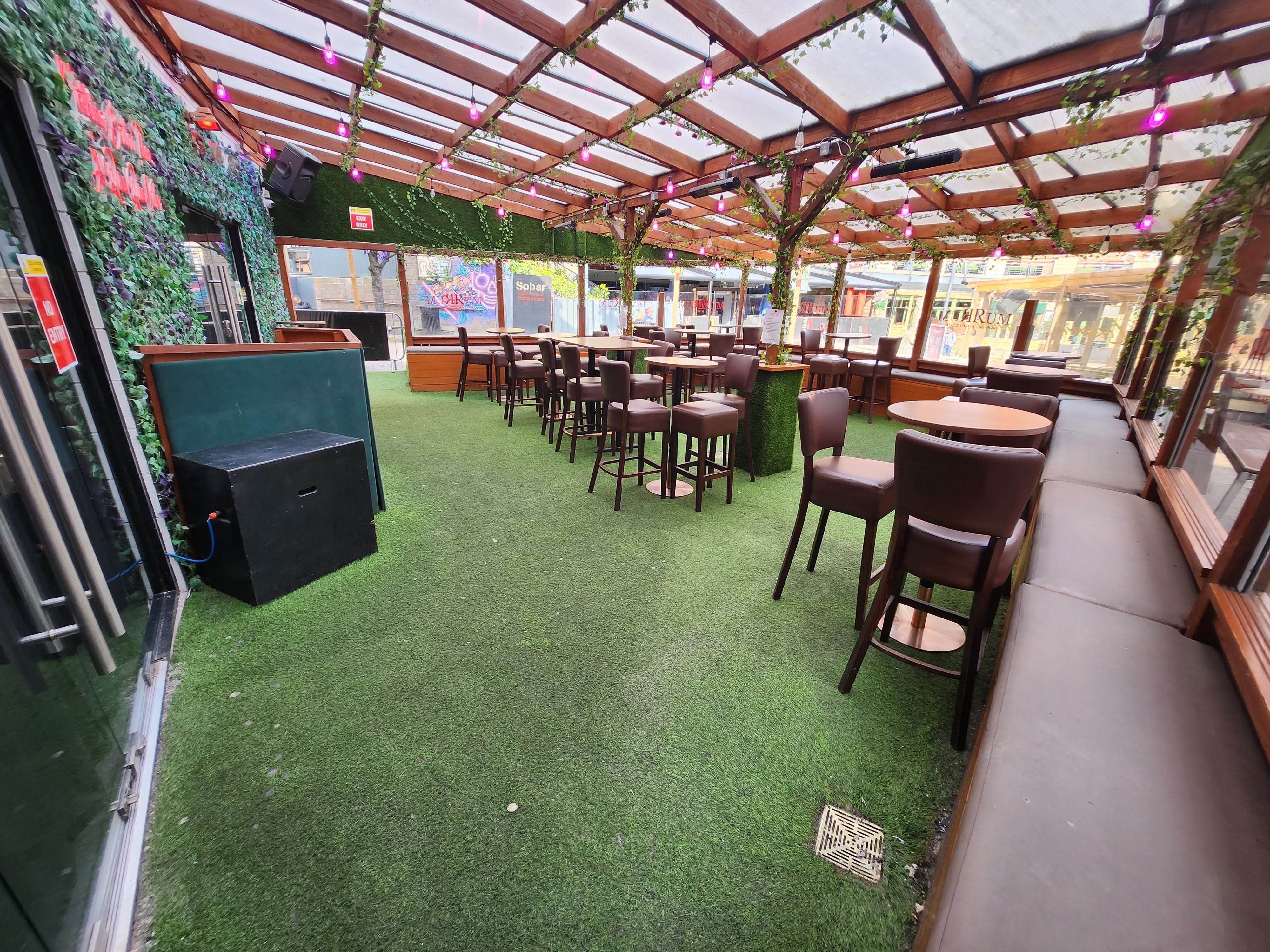 Rum Rum Bar & NightClub: glass-roofed event space for networking and gatherings in Birmingham.