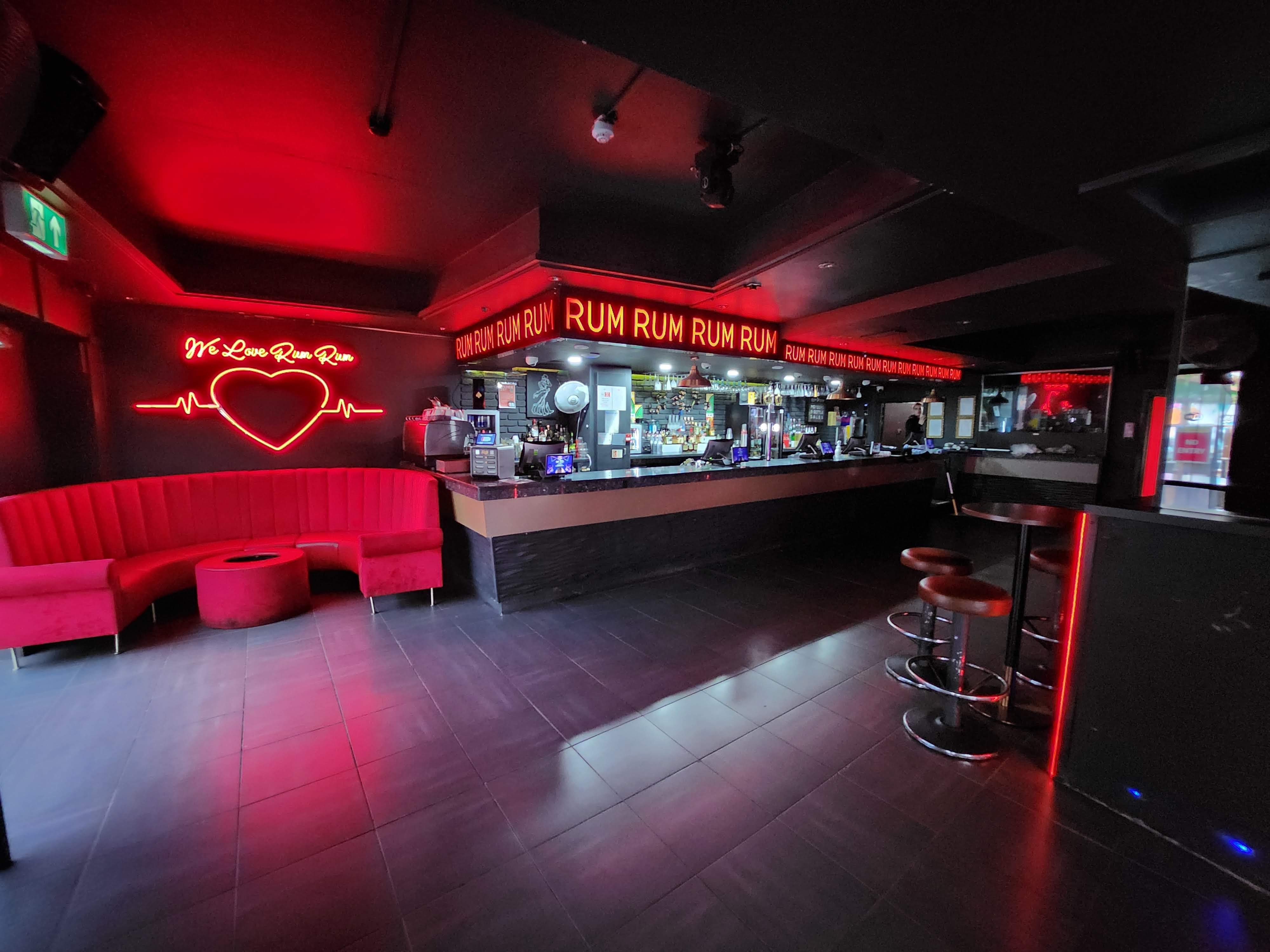 Vibrant Rum Rum Bar in Birmingham, perfect for networking events and social gatherings.