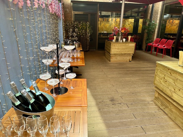 Stylish event space with bar, ideal for networking and celebrations at Ping Pong Soho.