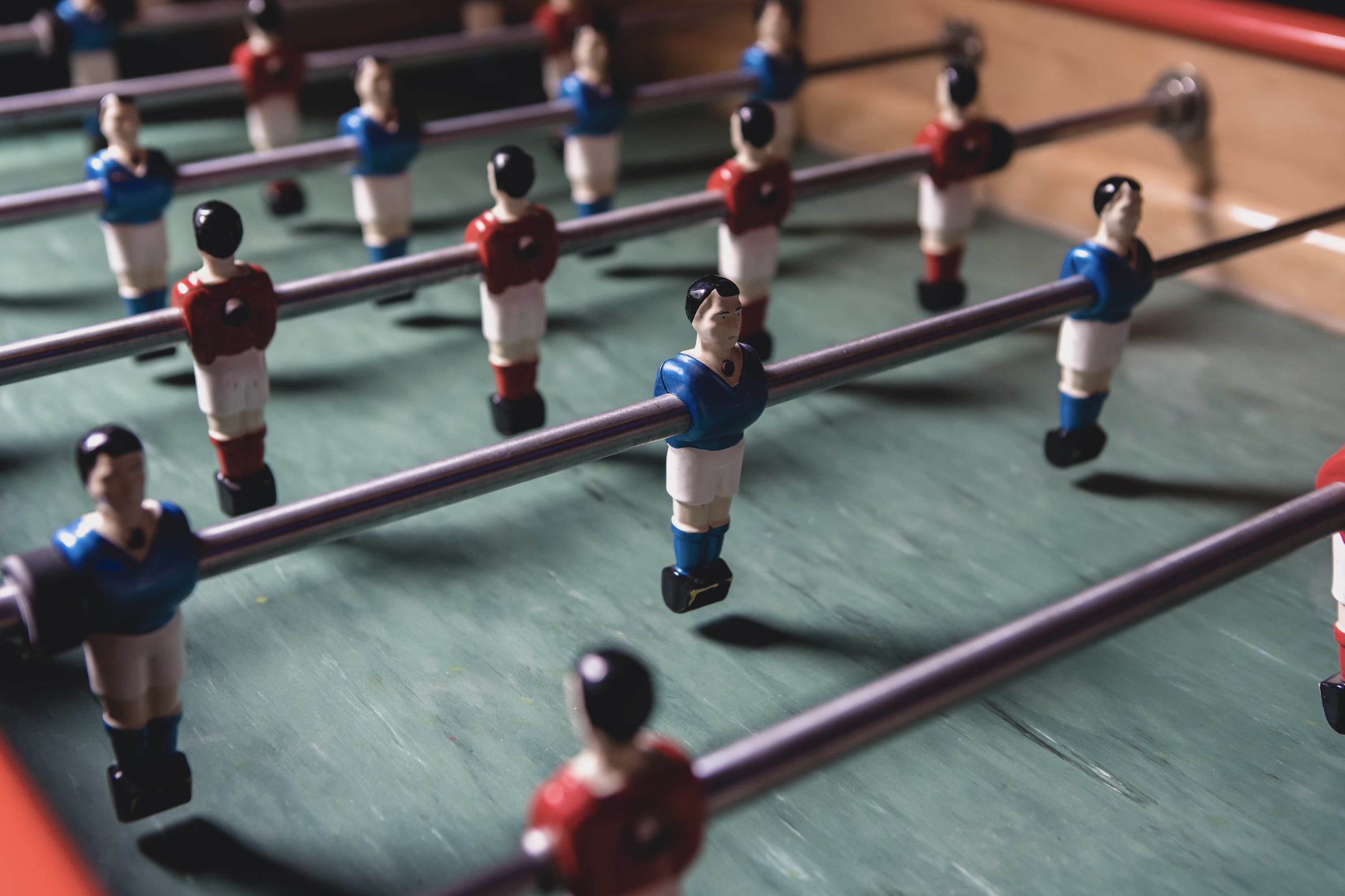 Foosball table at Sobremesa Bar, ideal for networking events and team building.