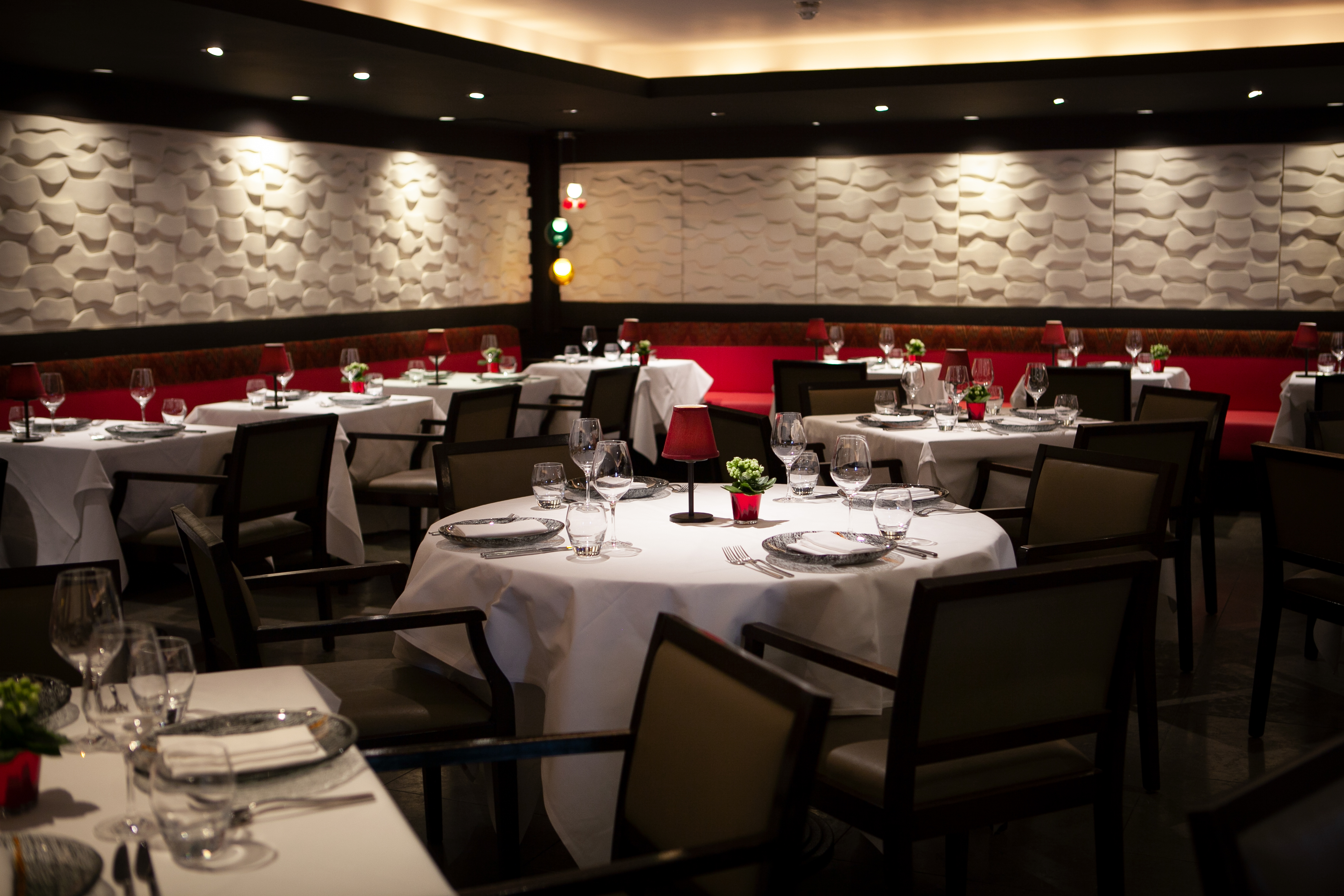 Elegant dining setup at Benares Restaurant, perfect for upscale dinners and corporate events.