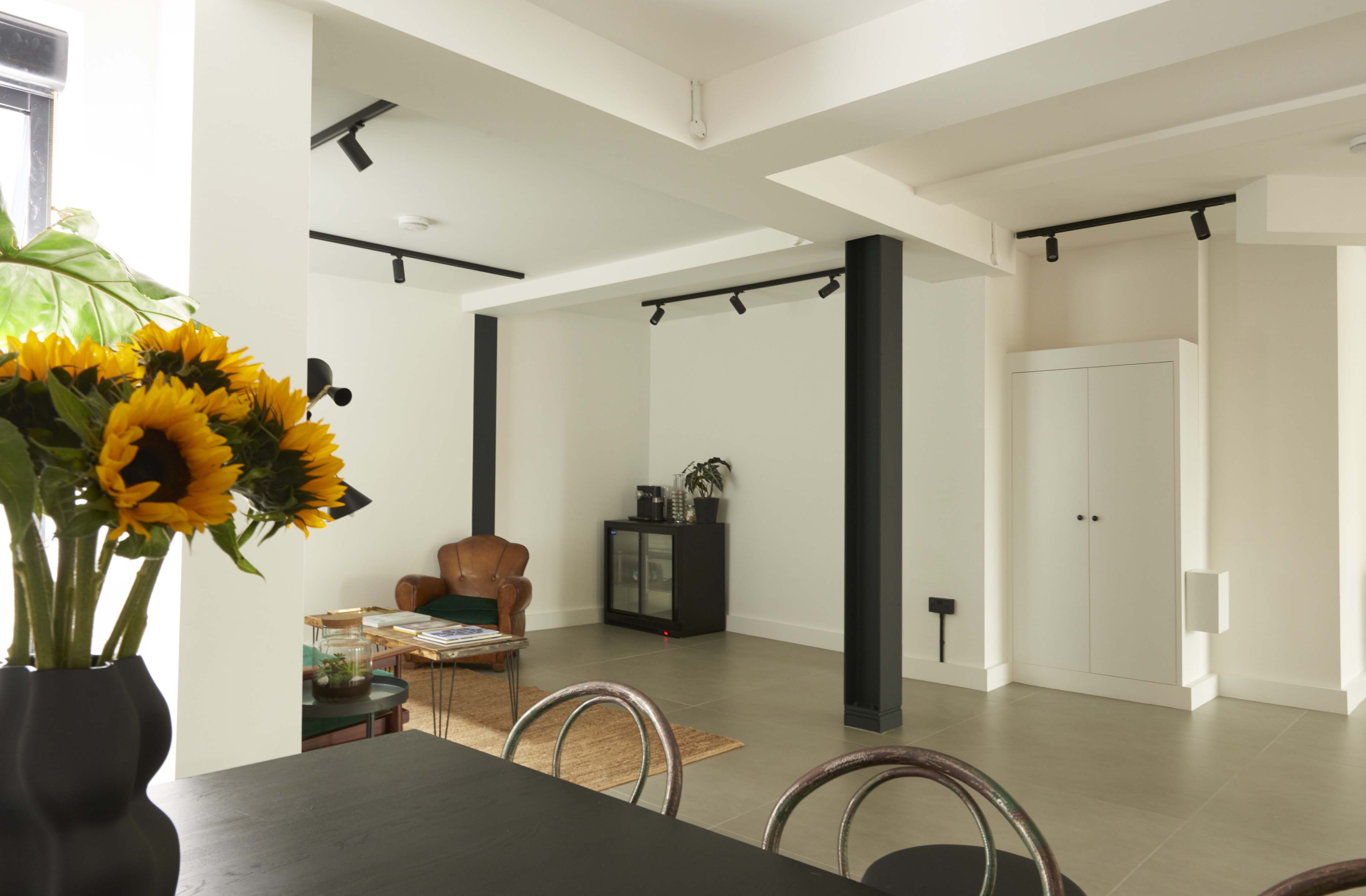 Modern minimalist event space at Agdon House, perfect for workshops and networking.