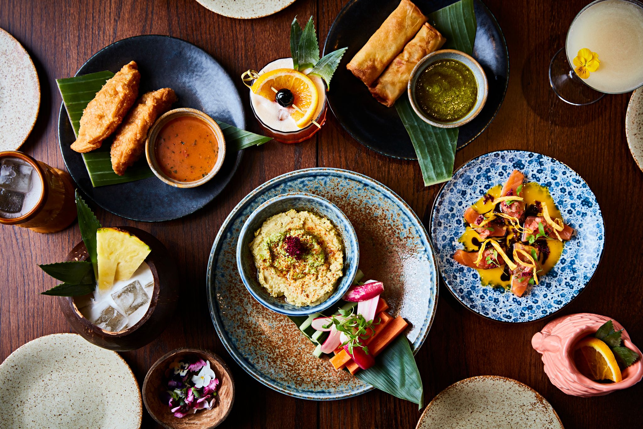 Vibrant El Ta'koy dishes for events, showcasing local flavors and artistic presentation.