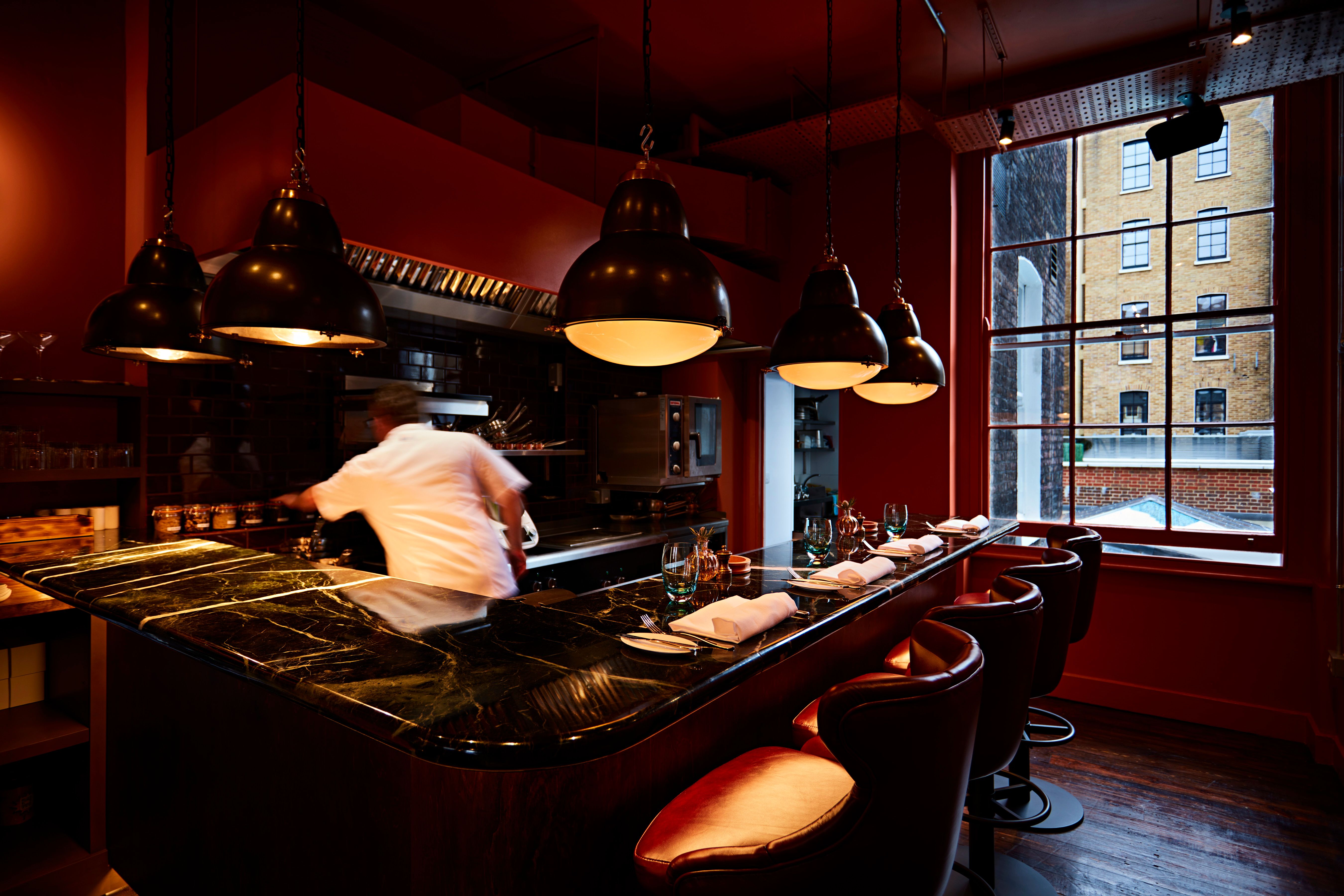 Stylish dining space at Pivot by Mark Greenaway, perfect for exclusive events and private dinners.