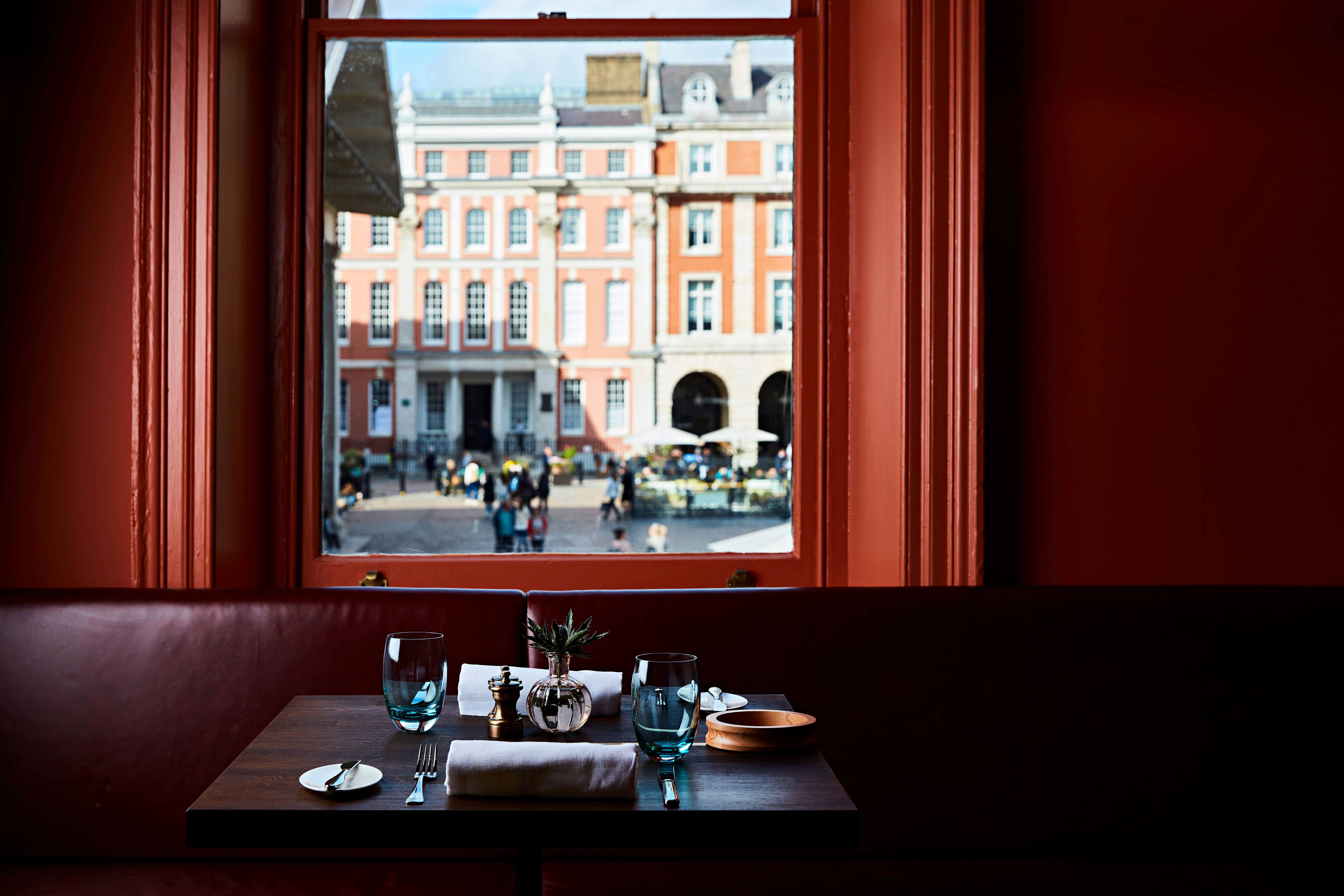 Elegant table setting at Pivot by Mark Greenaway, ideal for networking lunches and events.