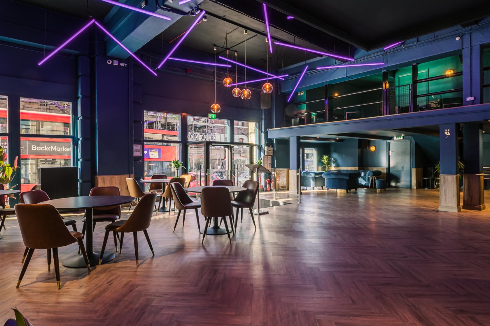 Modern event space at Main Bar, The Camden, ideal for networking and social gatherings.