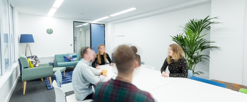 Modern meeting space in Wallacespace Covent Garden, ideal for brainstorming and team meetings.