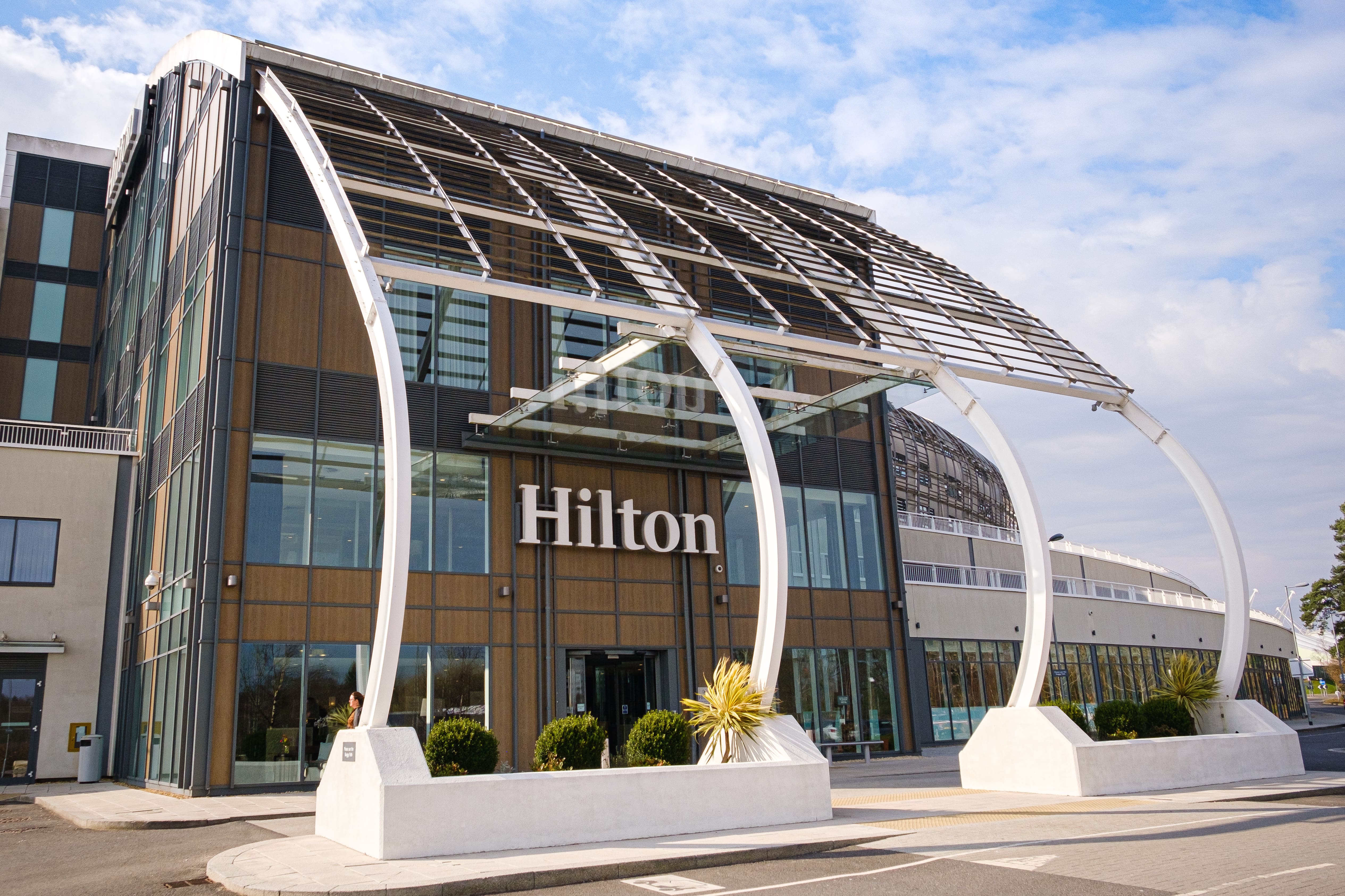 Ageas Ballroom at Hilton, modern venue with glass design for events and meetings.