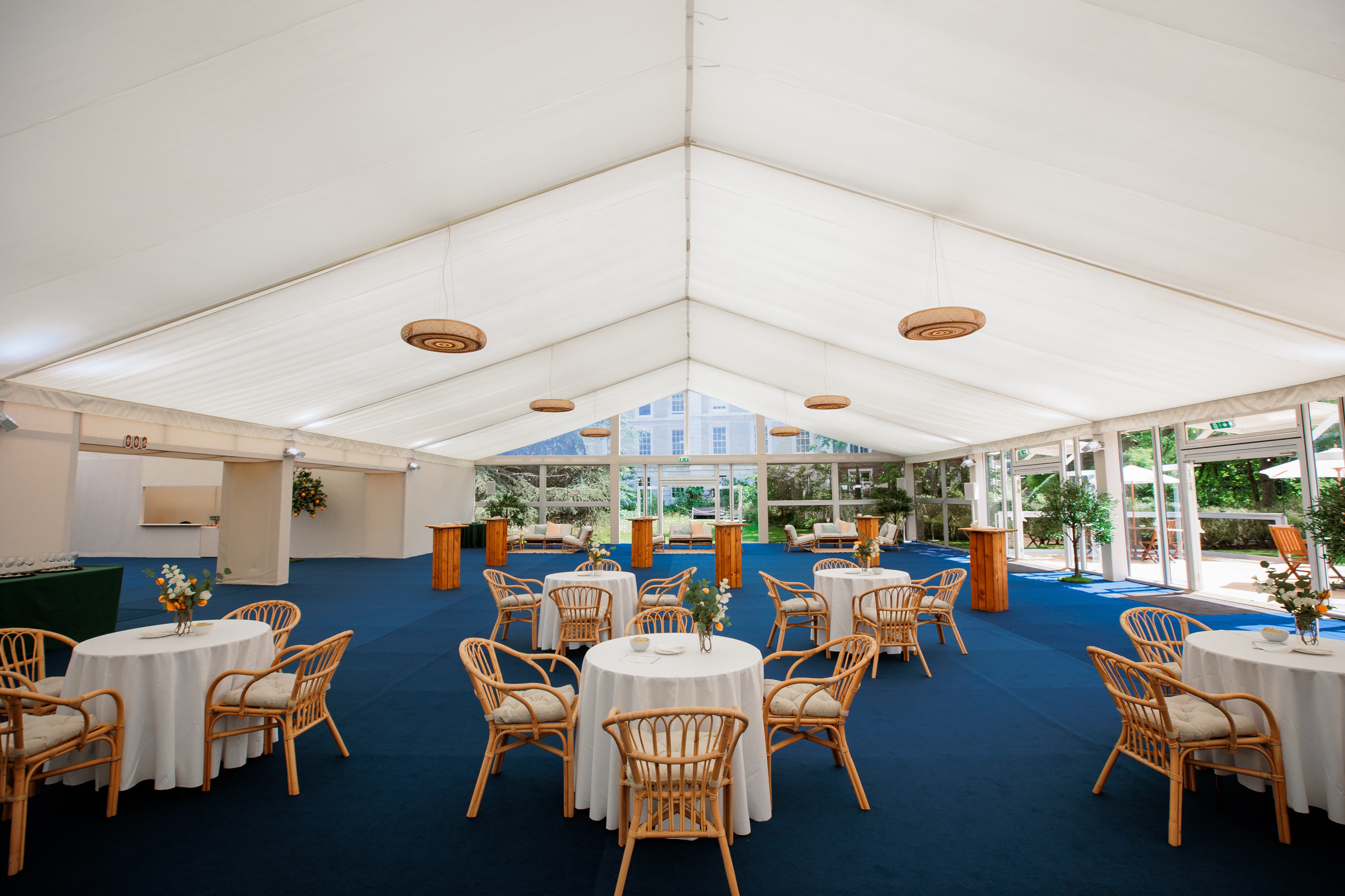 The Garden Marquee at Inner Temple, featuring high ceilings for social events and corporate hire.