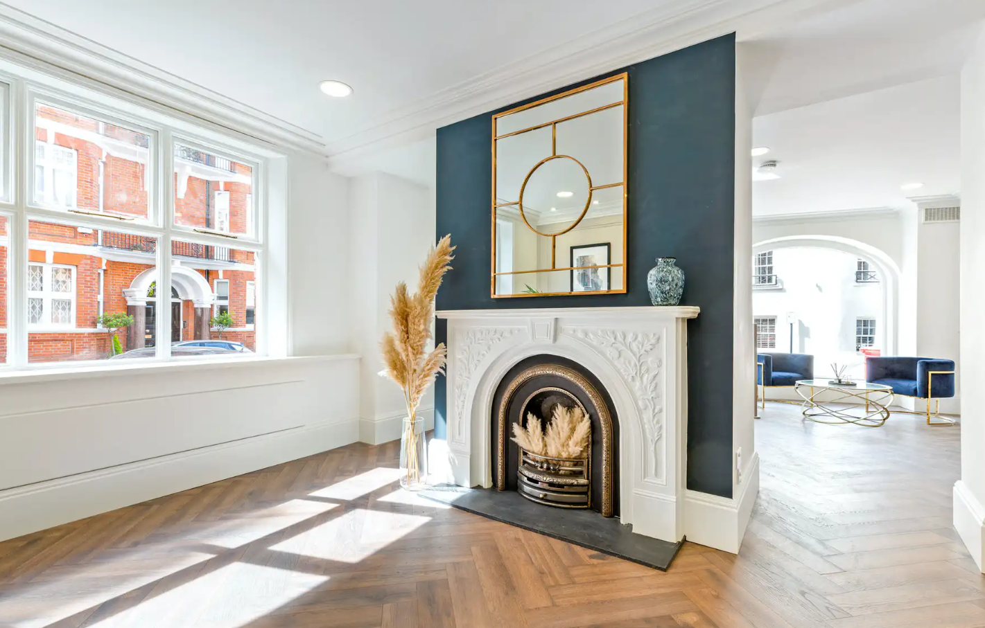 ACG Meeting Room with chic fireplace, ideal for upscale events and gatherings.