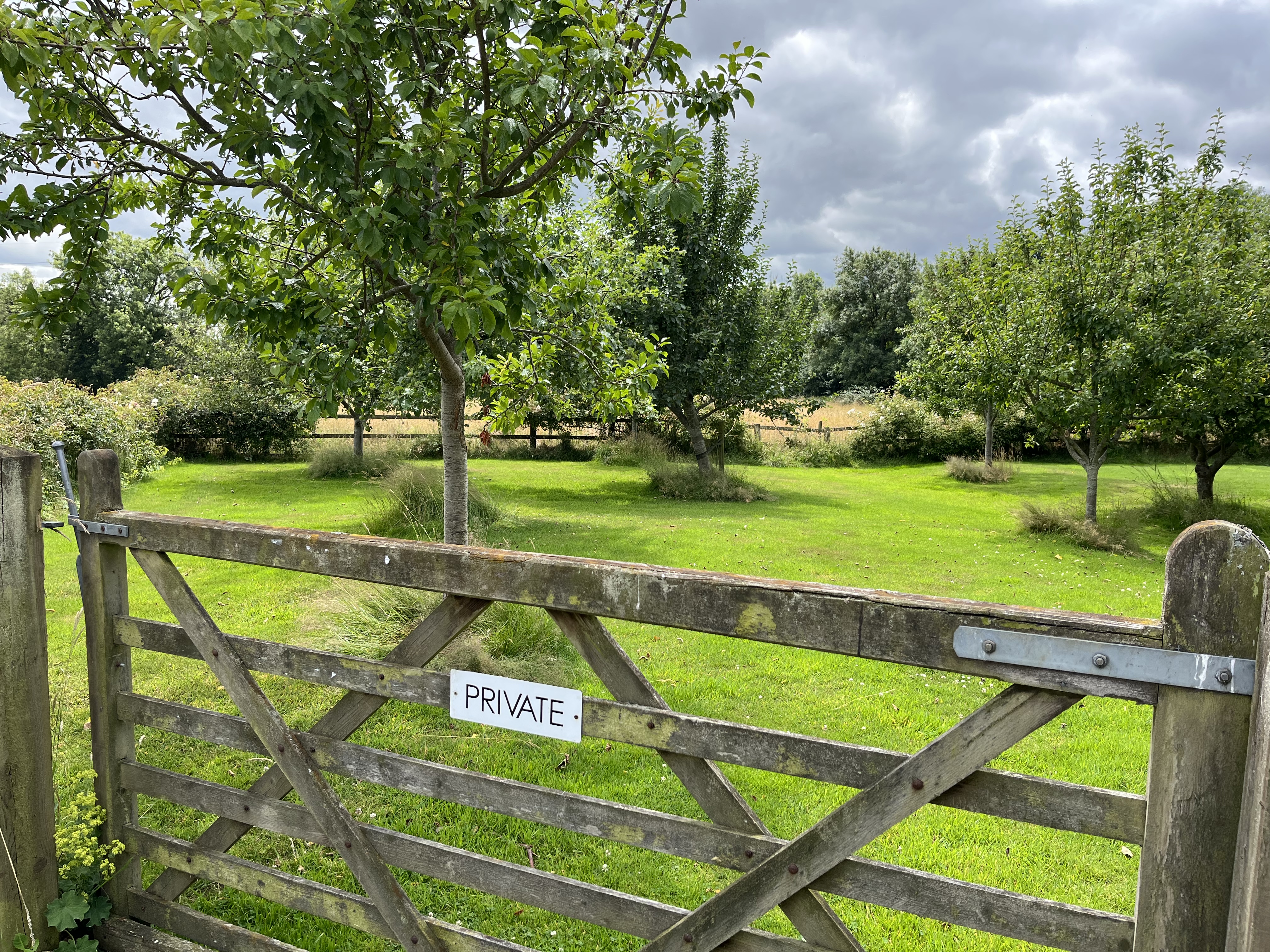 Private outdoor space at The Farmhouse, ideal for retreats and gatherings.