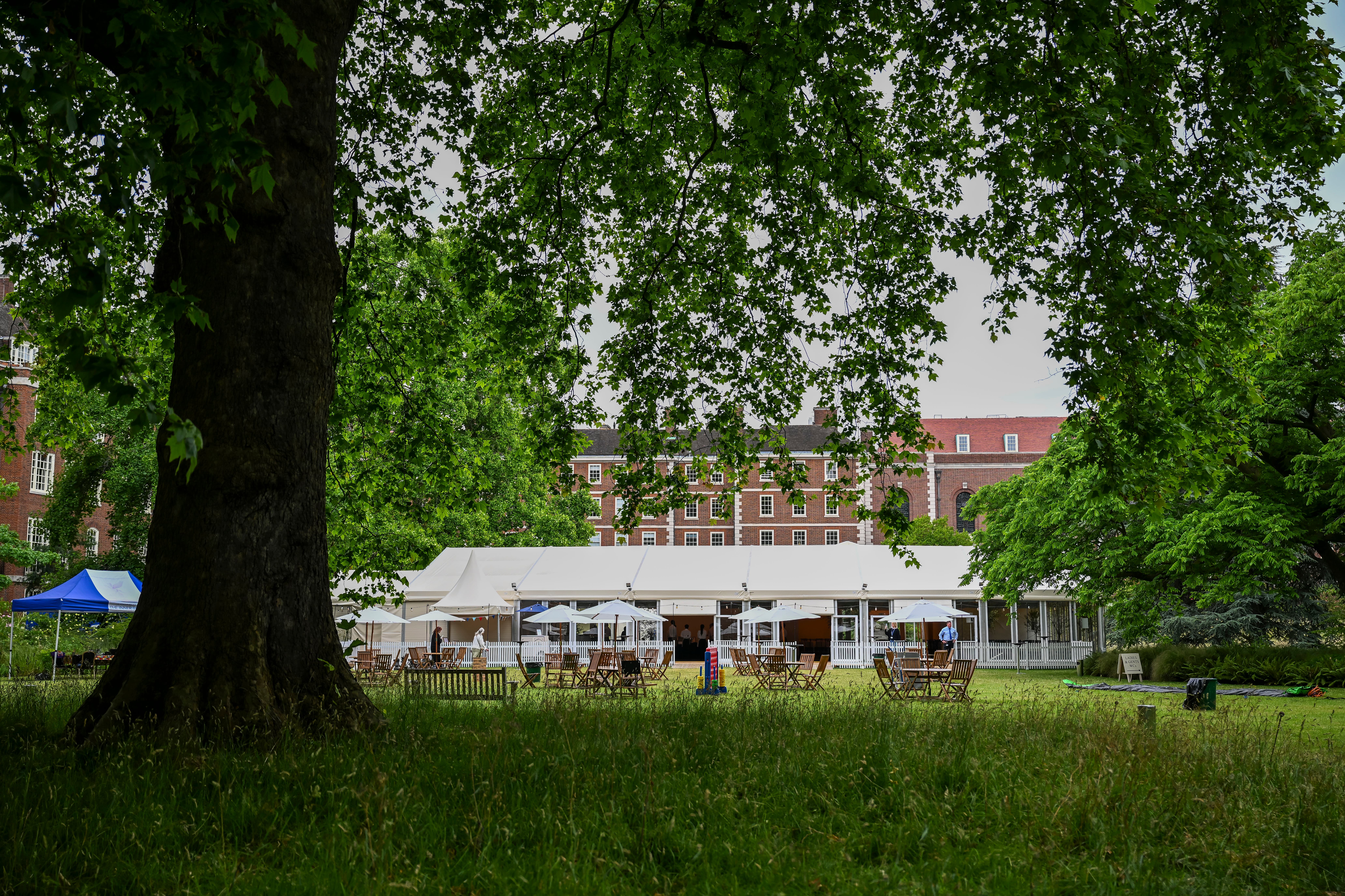 Marquee venue in The Inner Temple garden, ideal for outdoor weddings and corporate retreats.