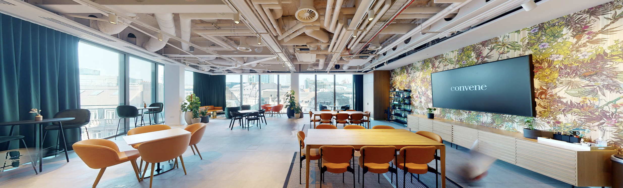 Modern meeting space with natural light at Convene 22 Bishopsgate for events and collaboration.
