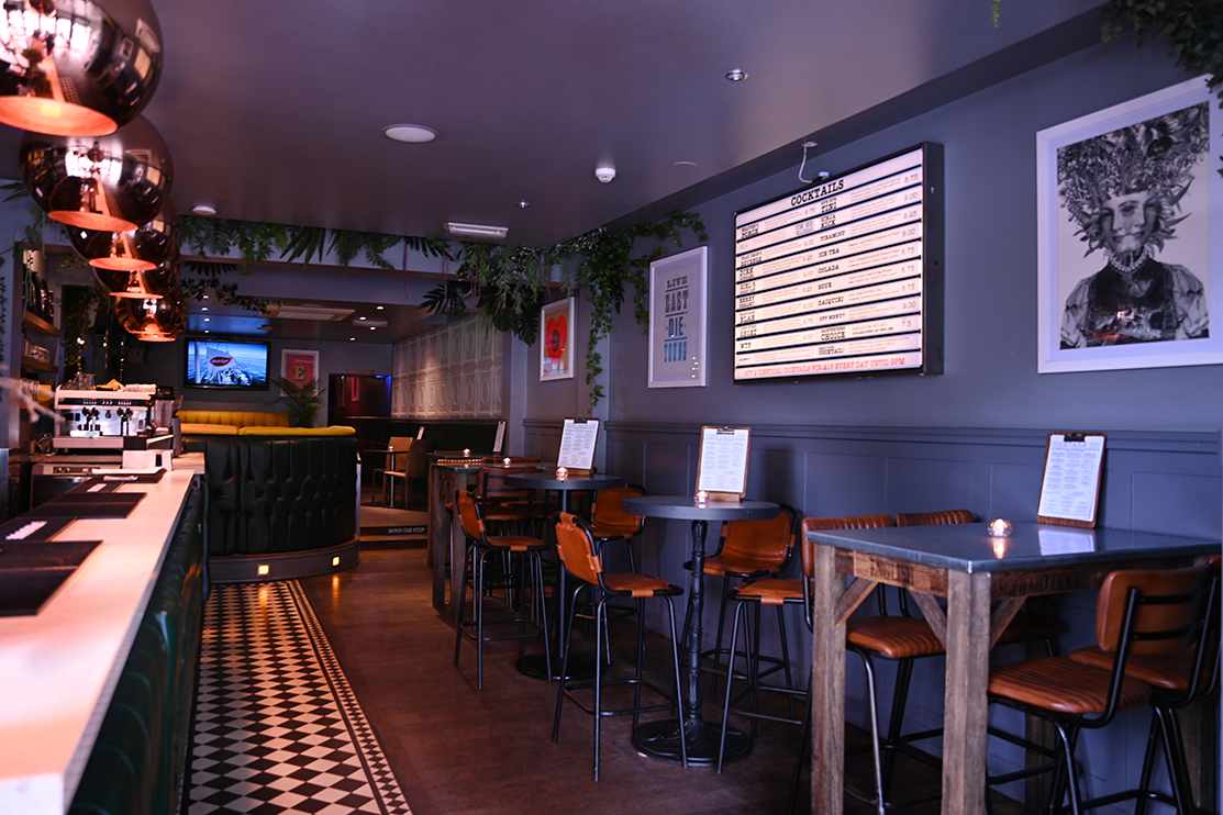 Stylish bar area in Lizard Lounge, perfect for networking events and gatherings.