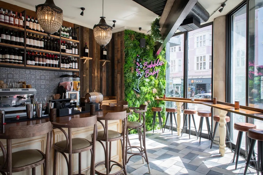 Stylish Tapas Revolution Brighton restaurant with modern bar and inviting atmosphere.