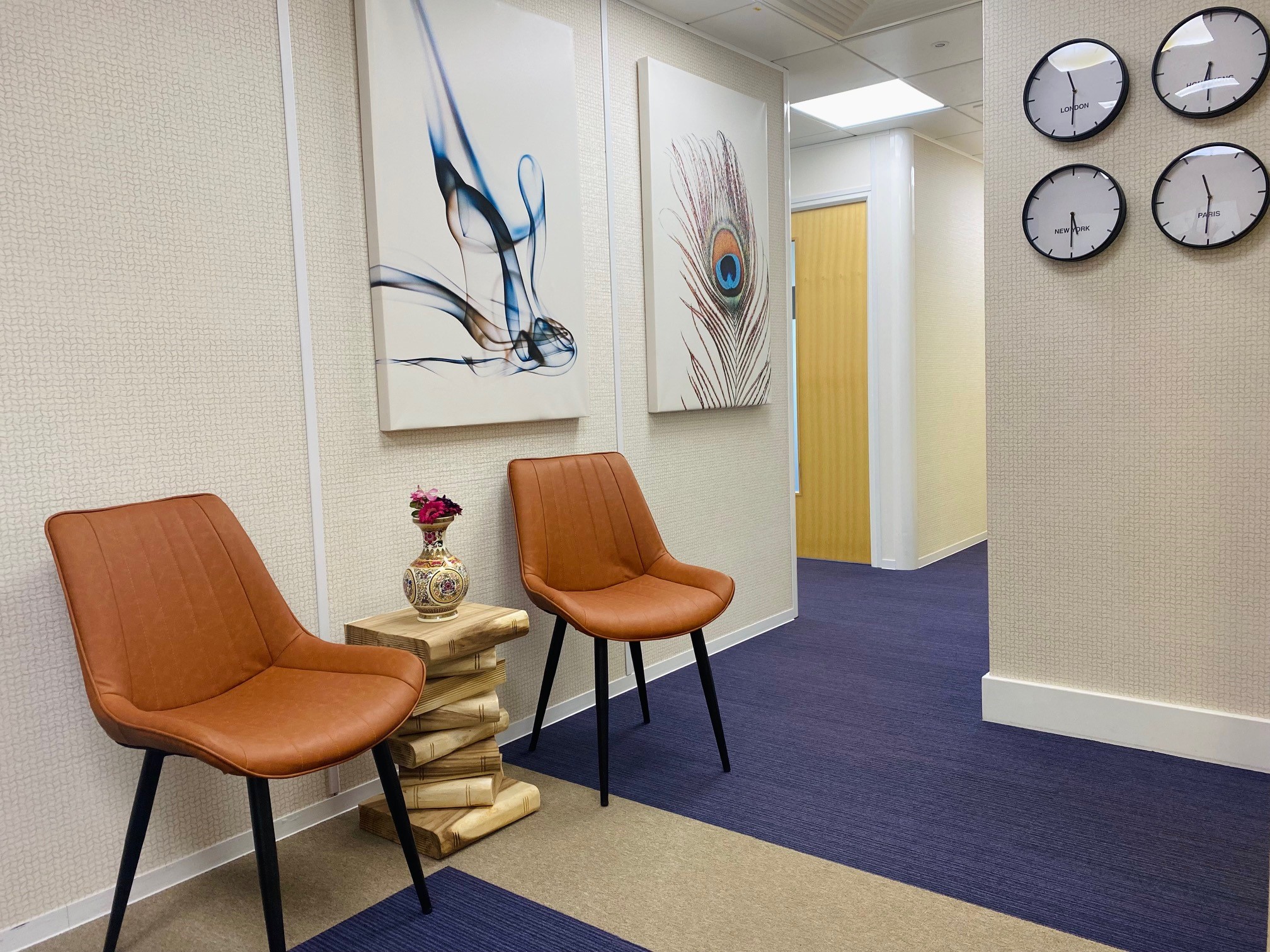 Chopin in Lyttelton House reception area, modern seating for meetings and events.