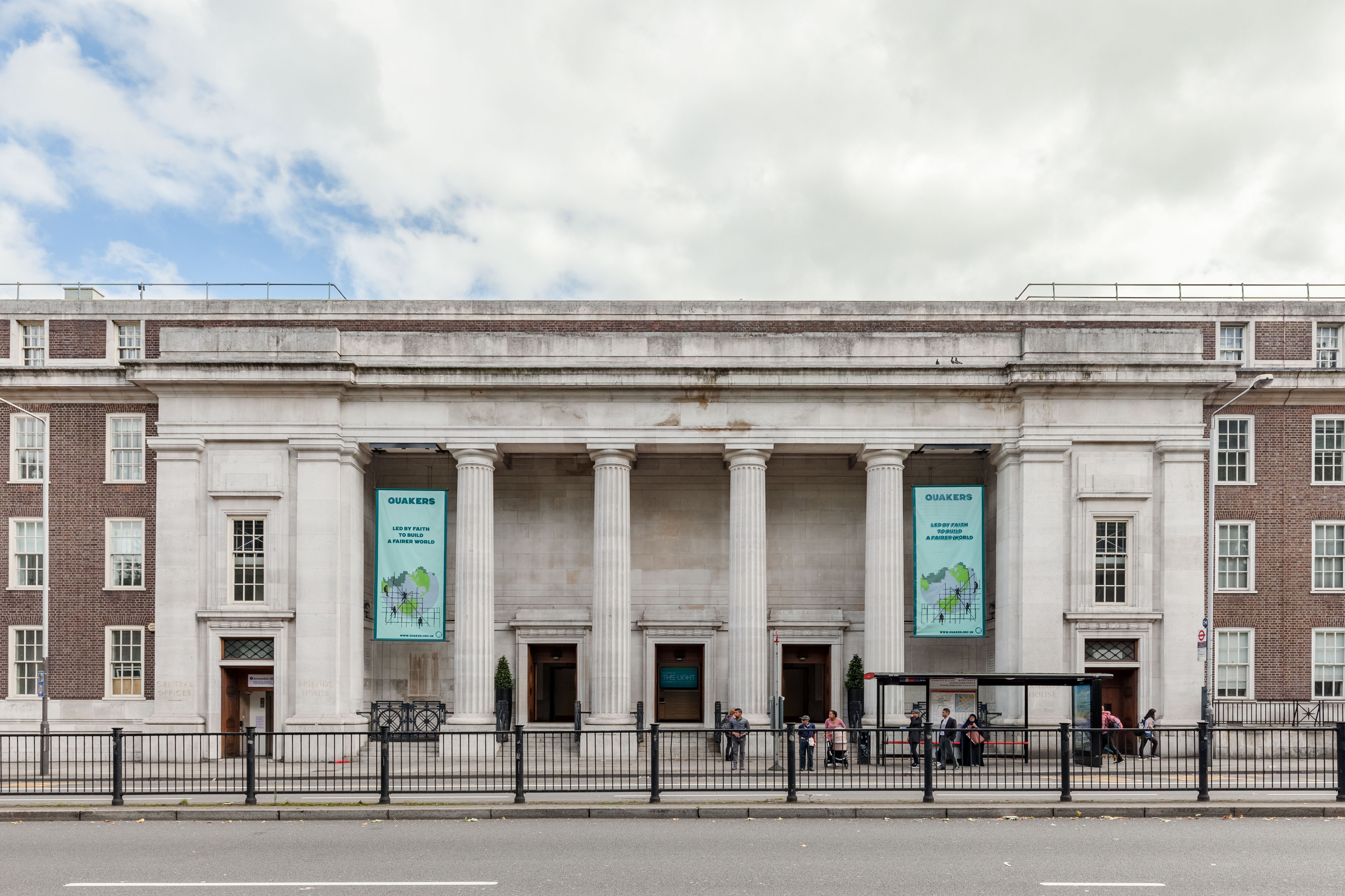 Grand venue with classic columns for upscale events and conferences.