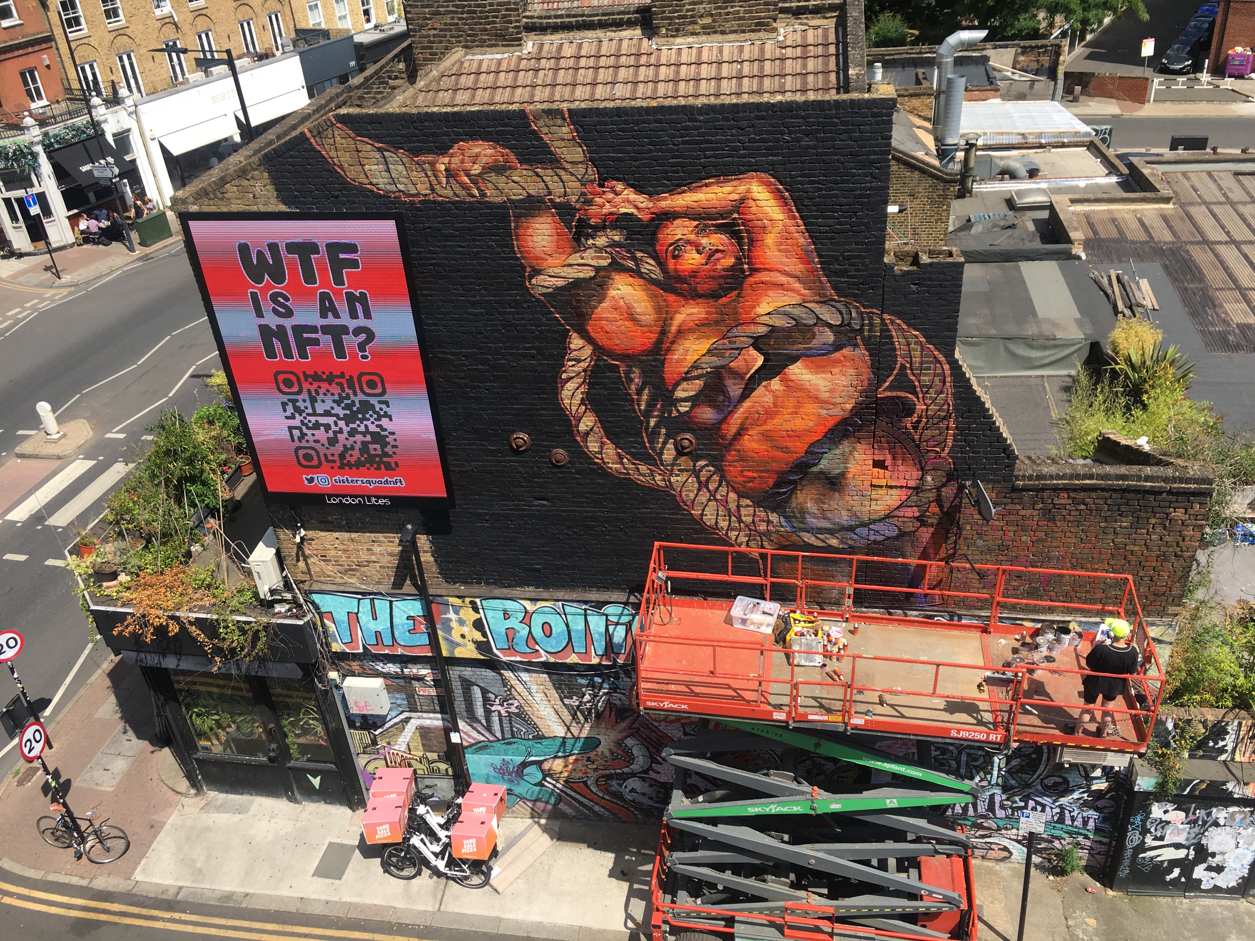 Vibrant urban mural at Folklore, ideal for creative events and networking.