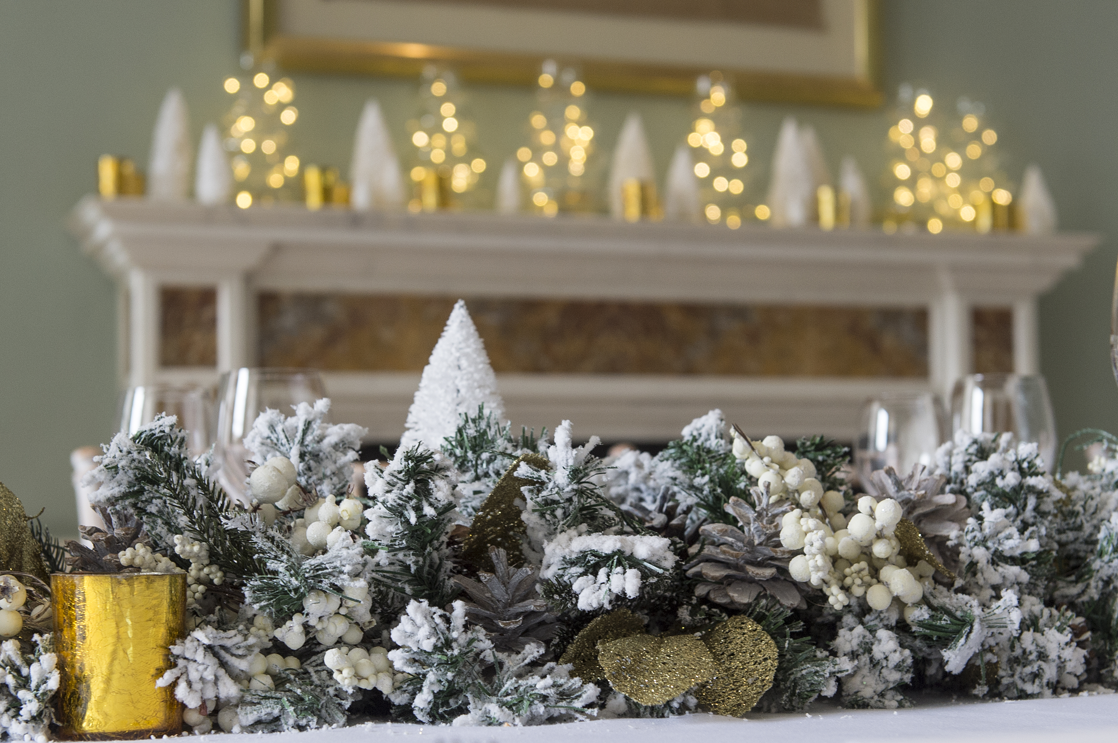 Christmas event at Asia House with elegant table setting and festive decor.