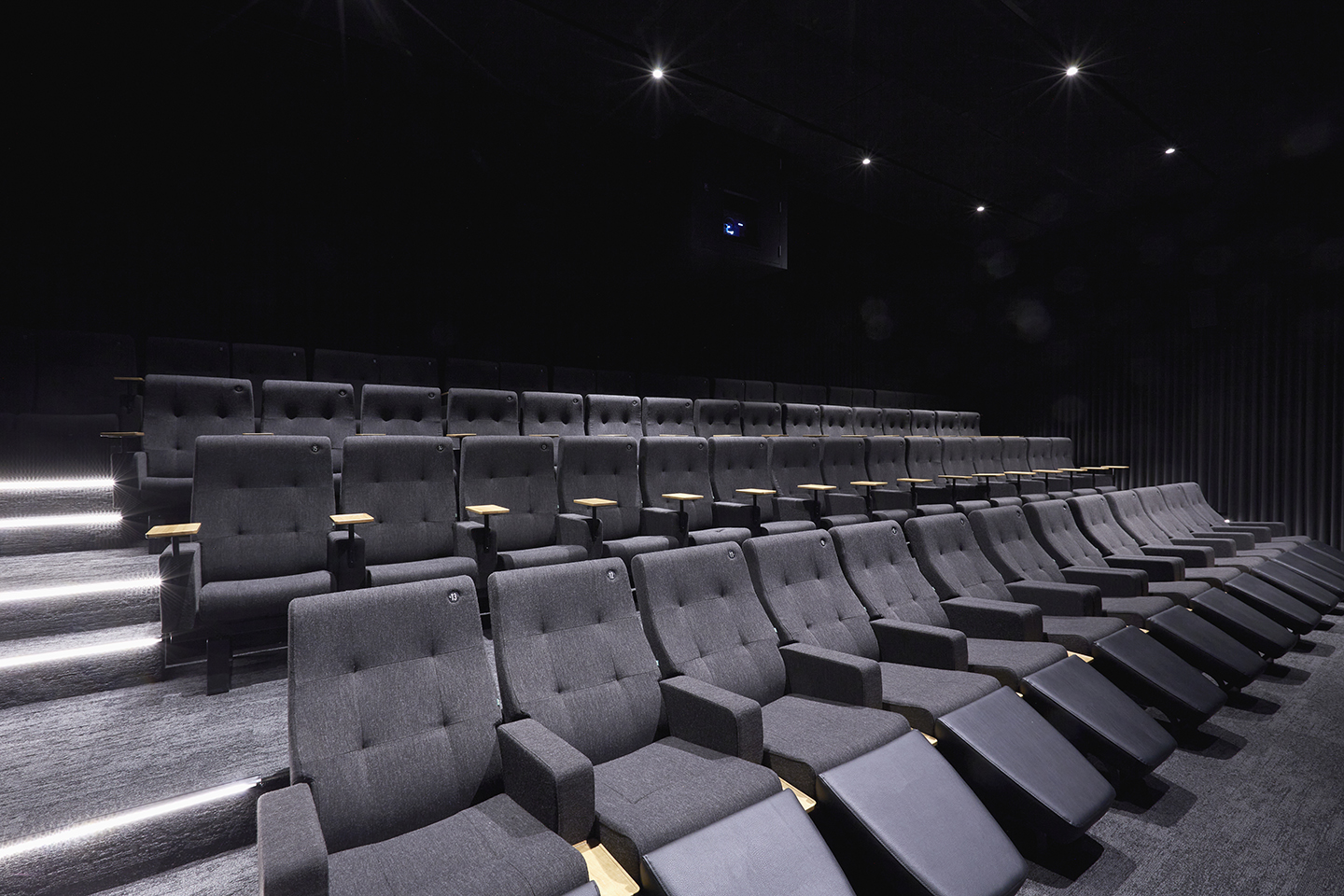 Curzon Hoxton Cinema Screen 3 with tiered seating for events and screenings.