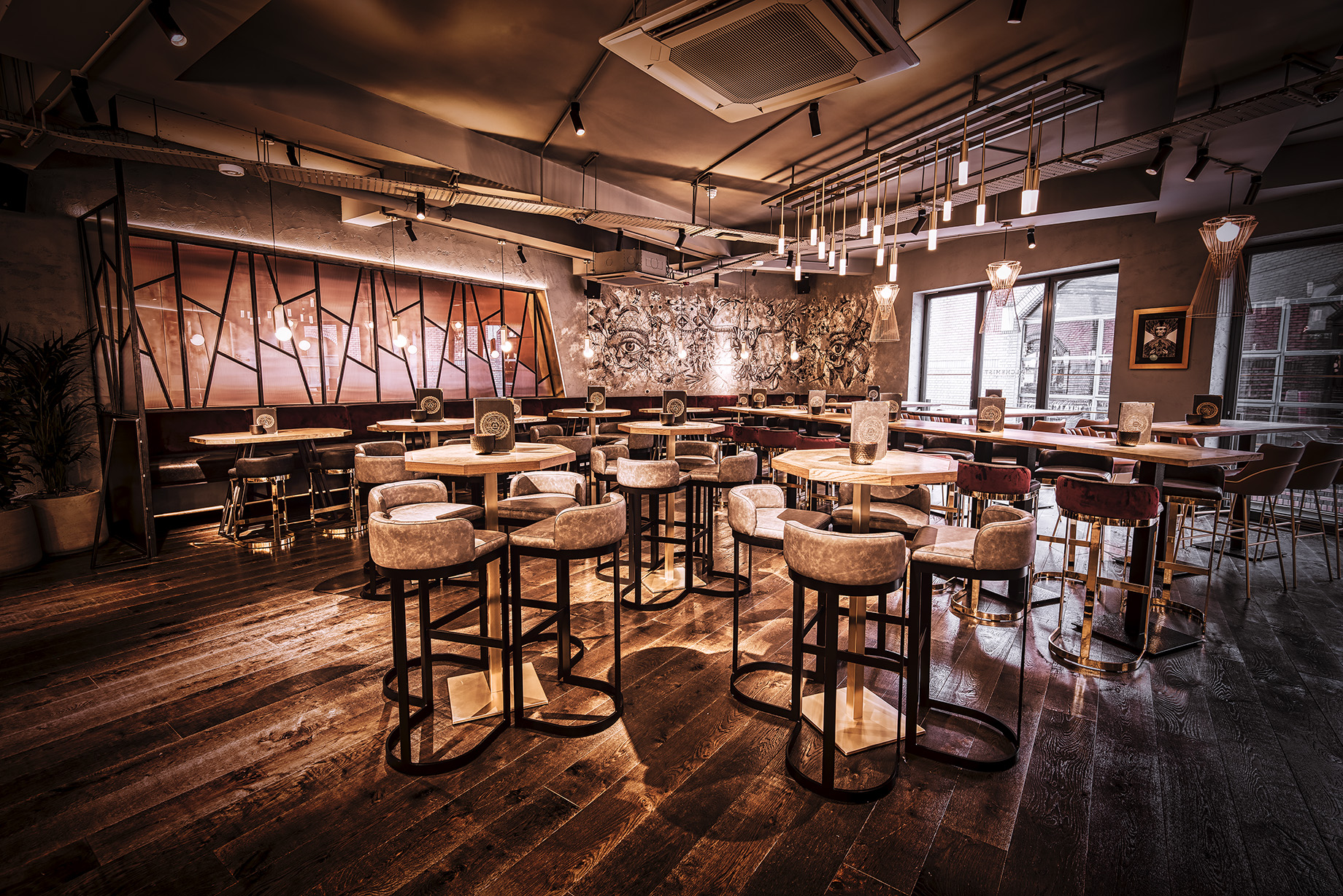 Stylish event space at The Alchemist Brindleyplace for networking and gatherings.