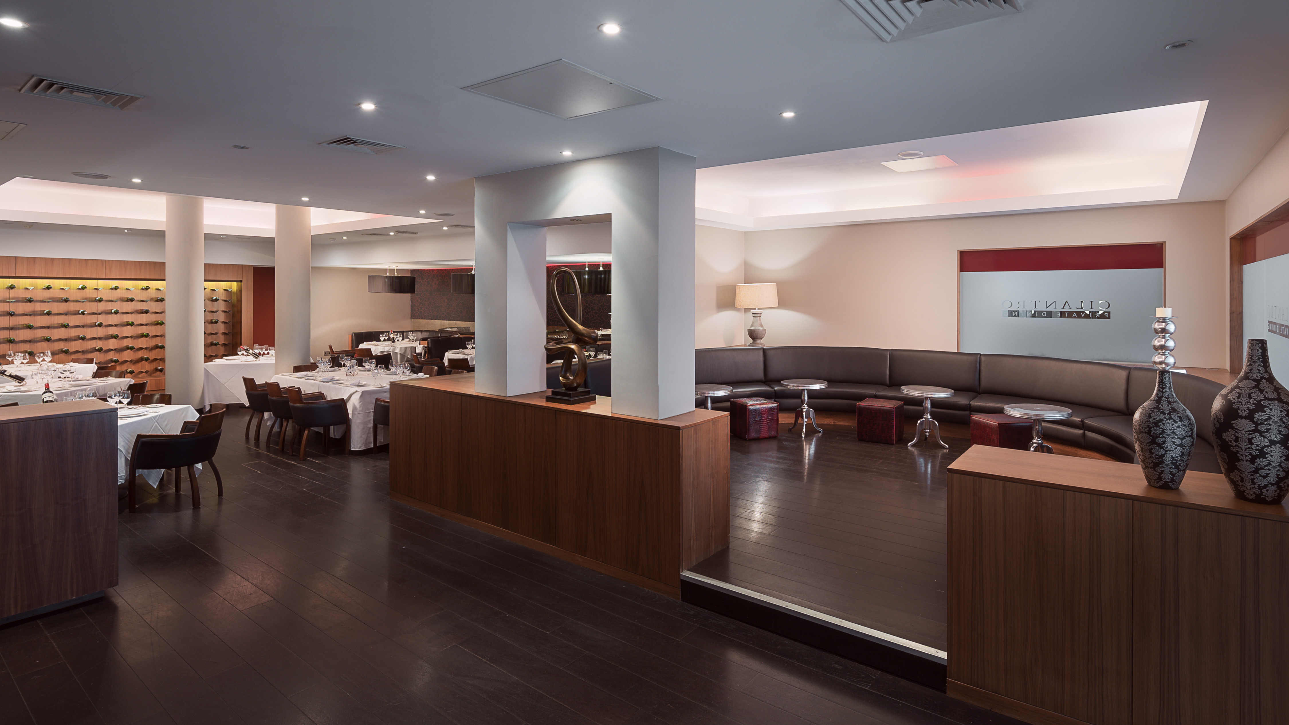 Cilantro Experience restaurant in Voco Reading, elegant venue for private events and meetings.