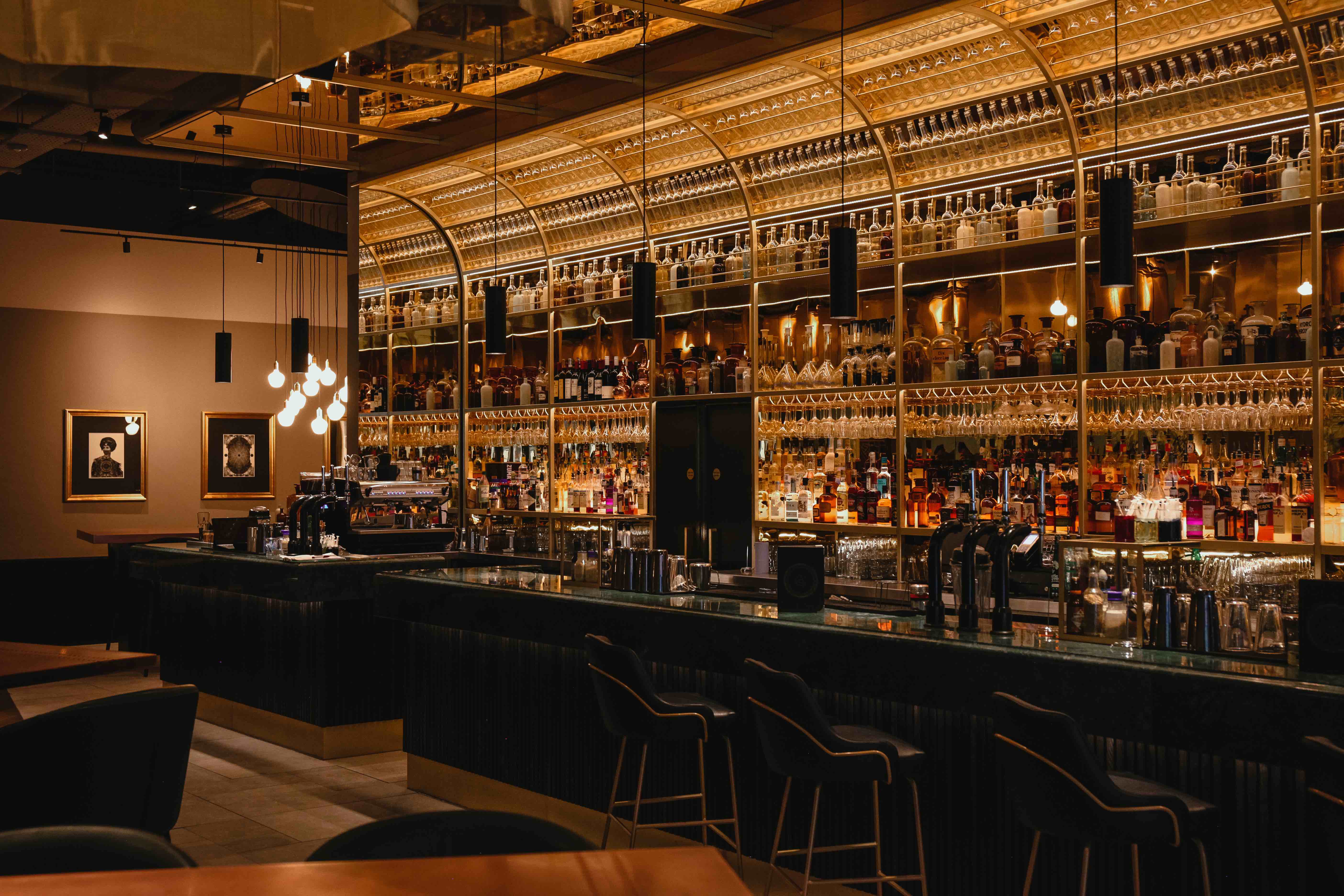 Sophisticated bar at The Alchemist Cheltenham, perfect for cocktail receptions and networking.