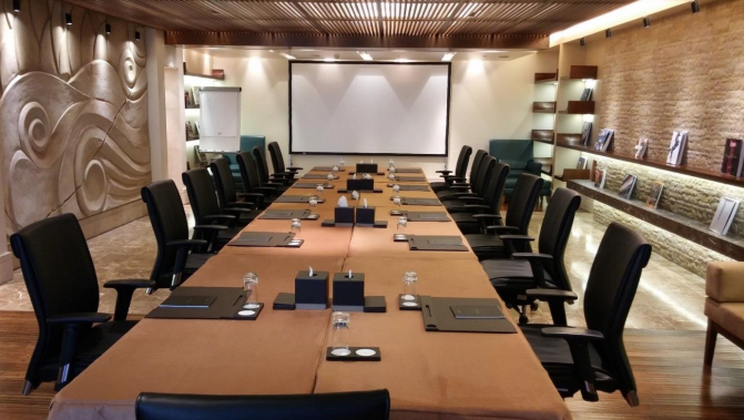 Conference room at Sofitel Dubai The Palm, modern decor for meetings and presentations.