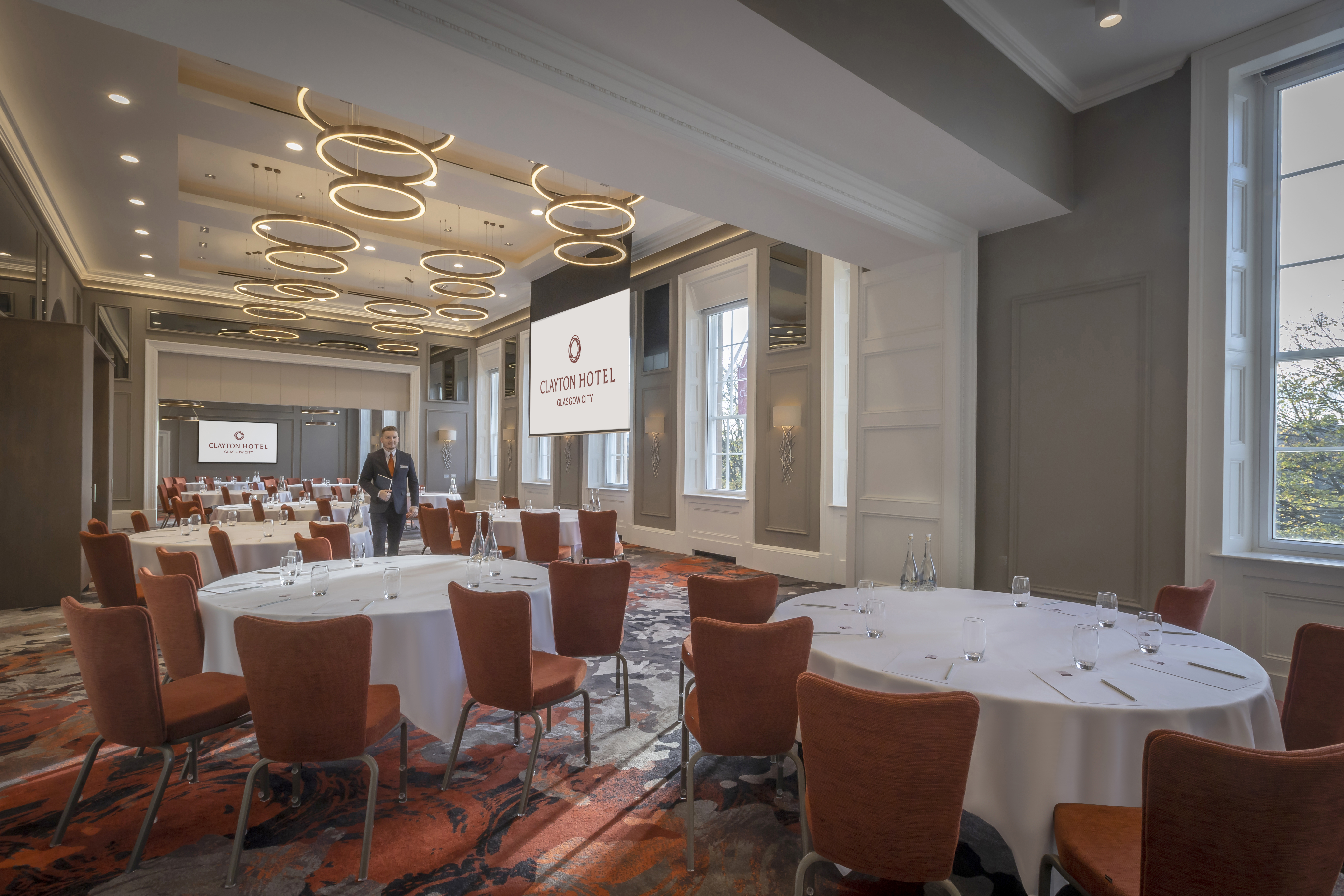 Custom House meeting space in Clayton Hotel Glasgow, perfect for corporate events and conferences.