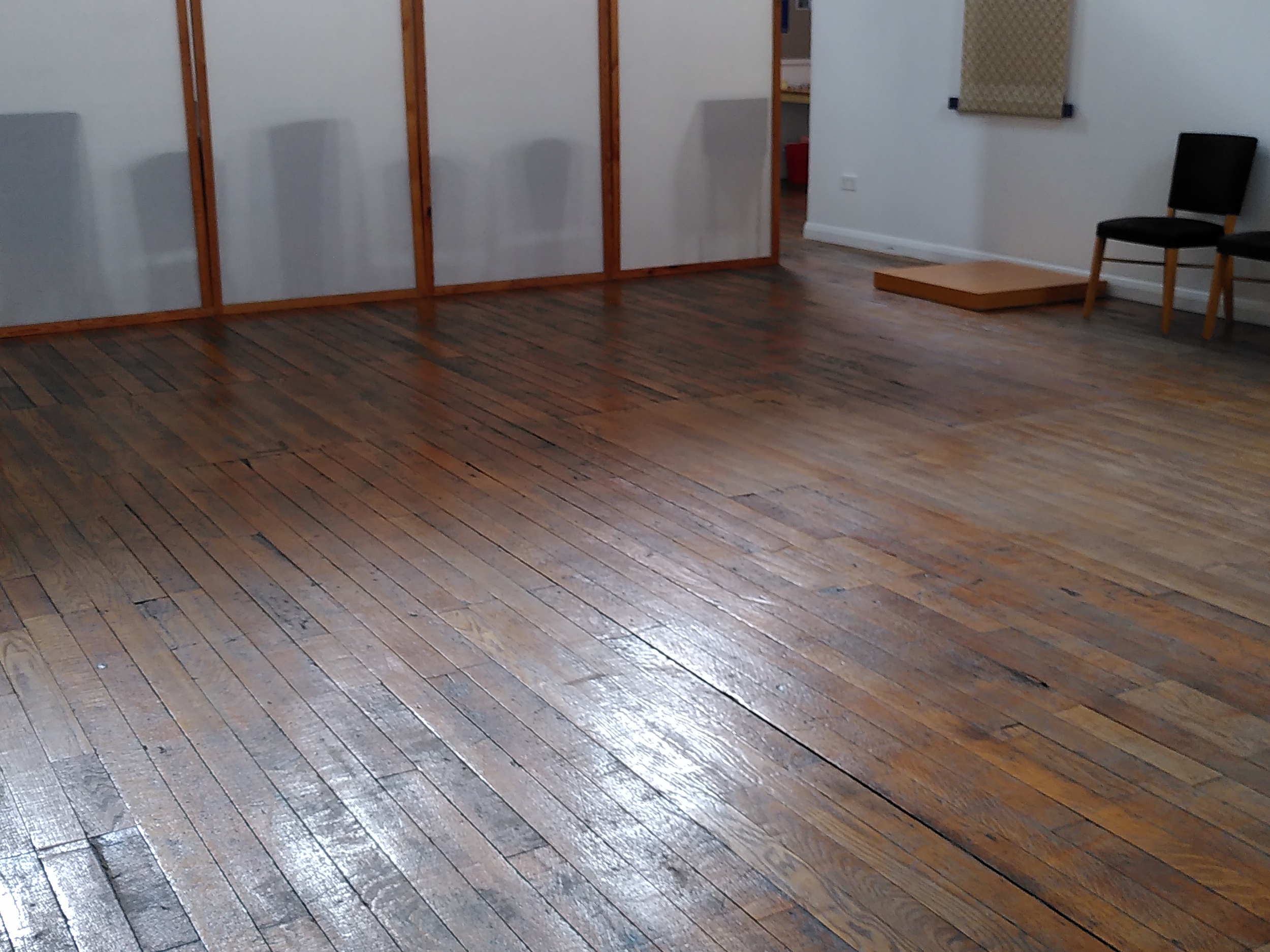 Main Hall at London Shambhala Centre, spacious event space for workshops and gatherings.