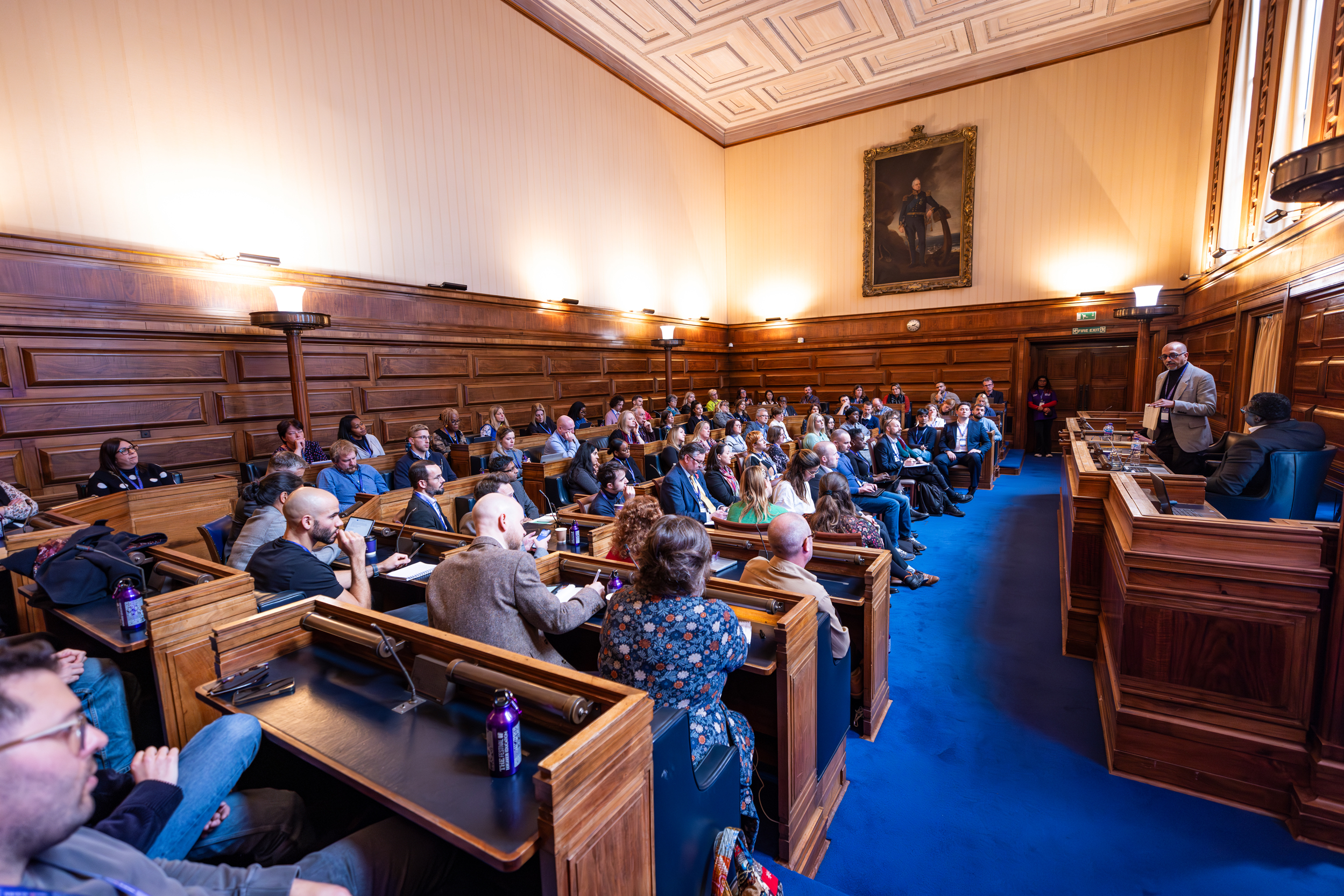 Senate Room at University of London, historic venue for engaging conferences and seminars.