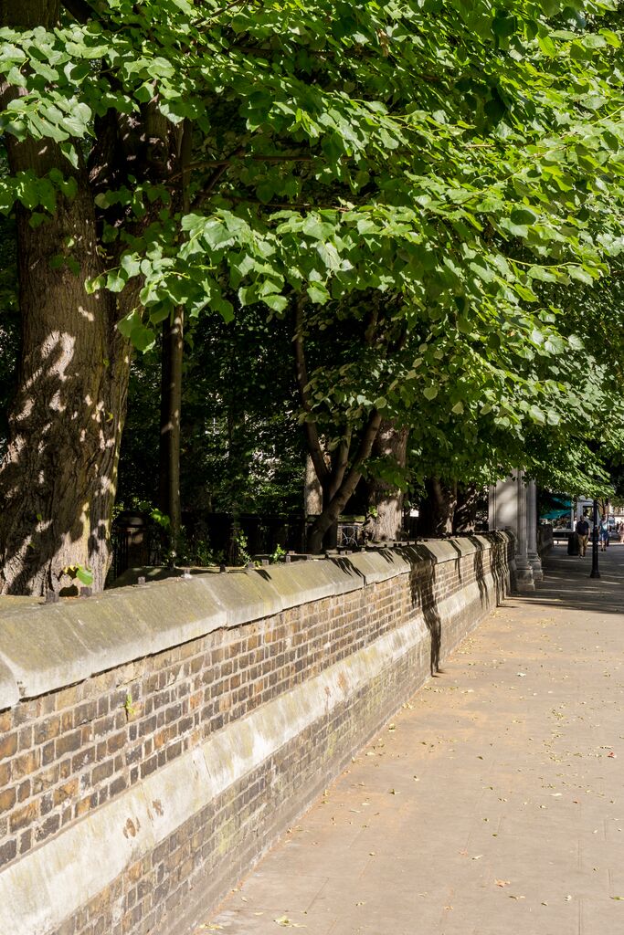 Sunken Garden London event, brick wall, reception, networking