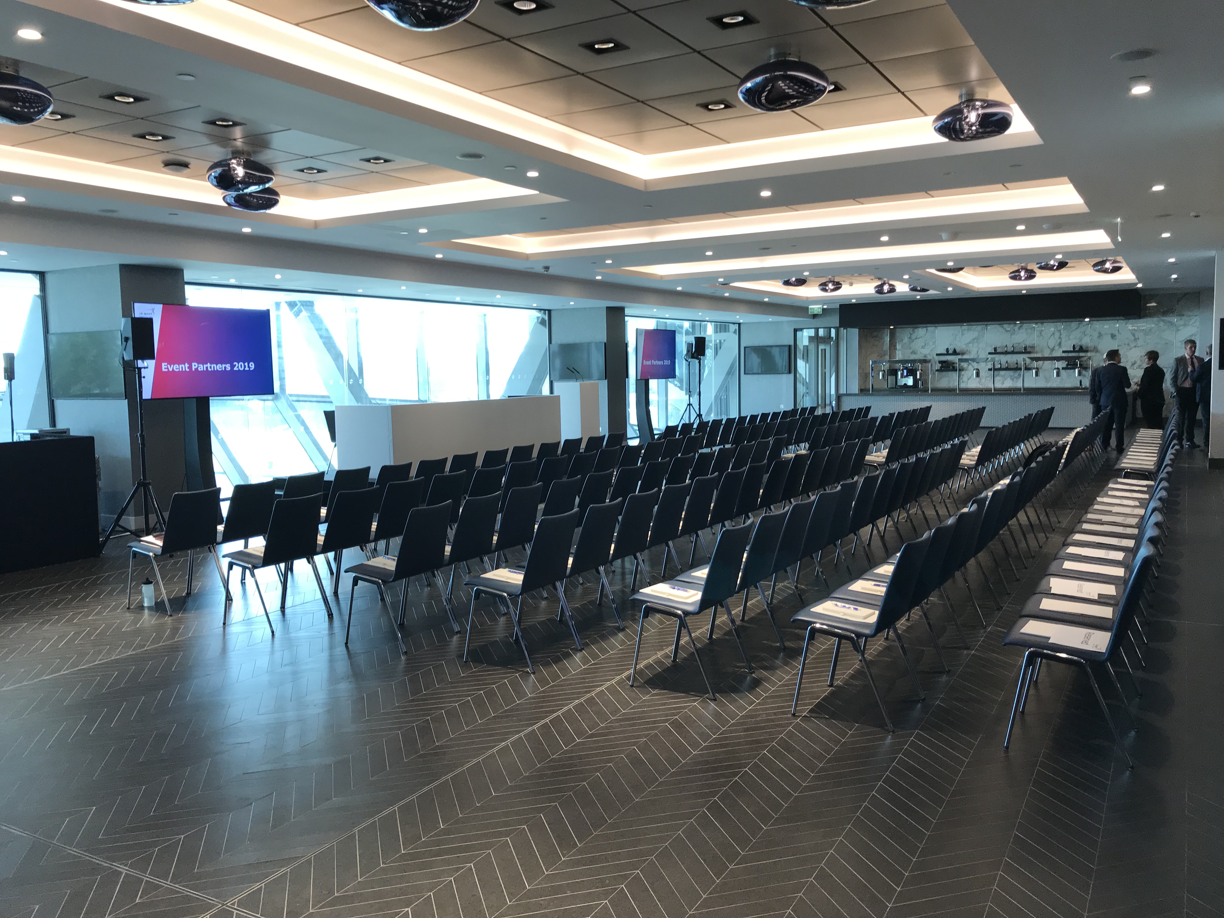 East Quarter Level Two, Tottenham Hotspur Stadium, modern presentation space setup.
