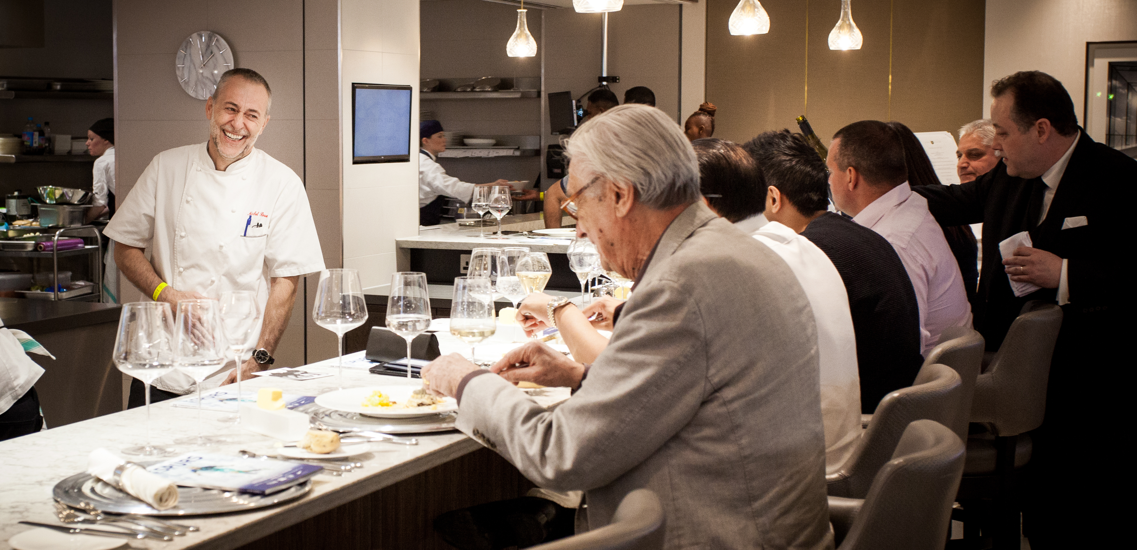 Upscale dining at The H Club, Tottenham Hotspur Stadium; ideal for networking events.