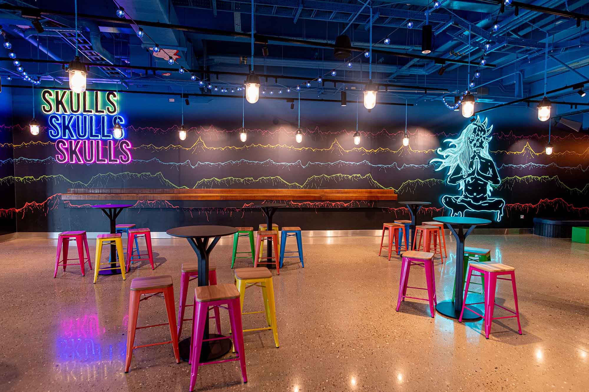 Beavertown Taproom at Tottenham Hotspur Stadium, vibrant event space for creative gatherings.