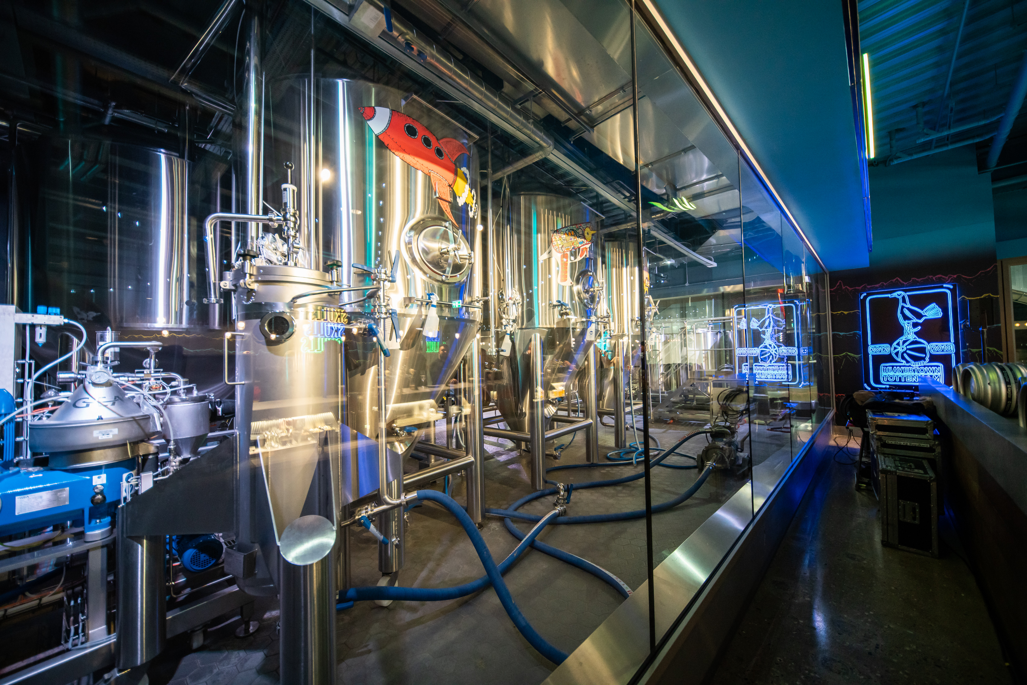 Beavertown Taproom at Tottenham Hotspur Stadium, modern brewery for corporate events.