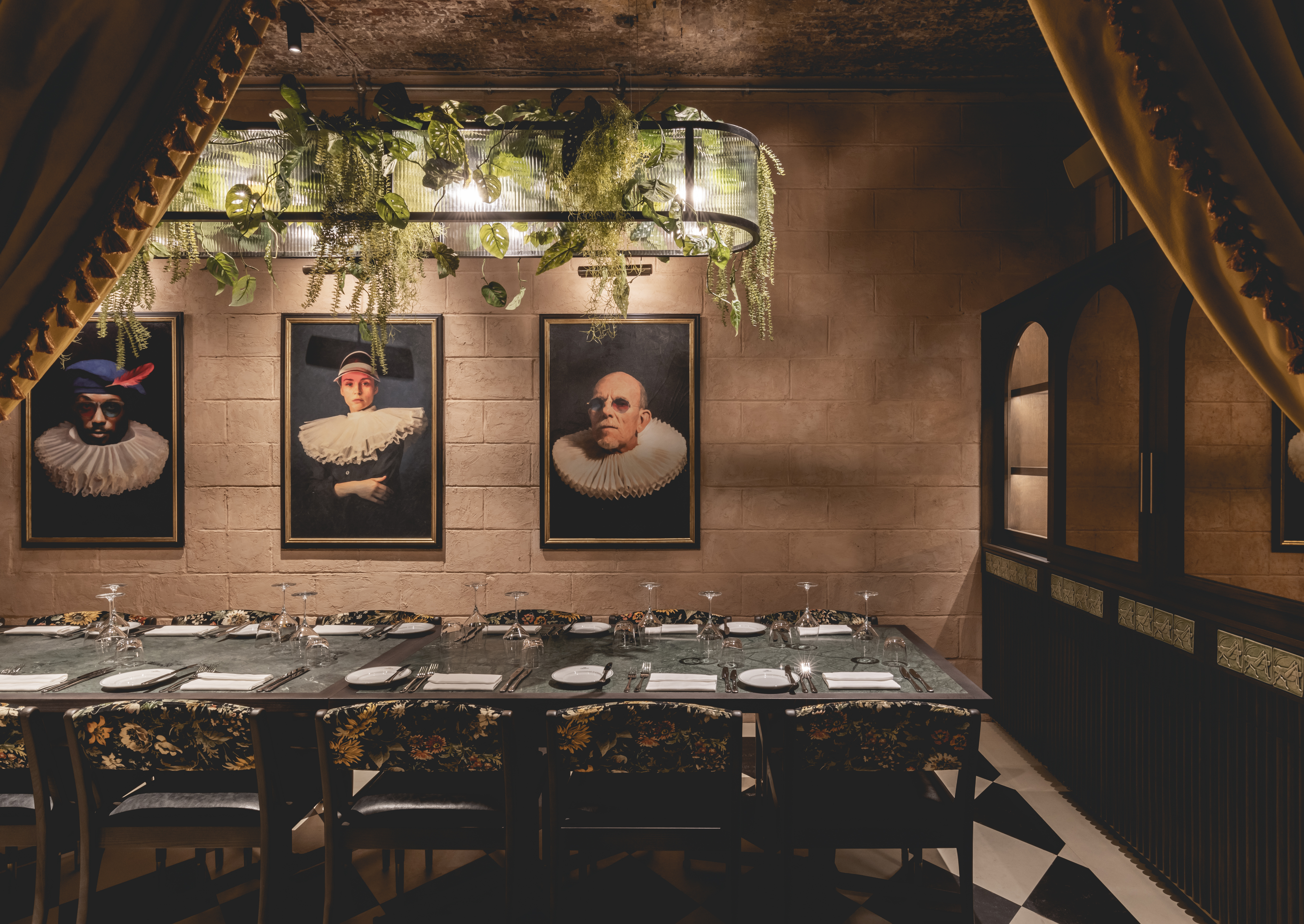 Private dining room at The Libertine with elegant decor for exclusive events.