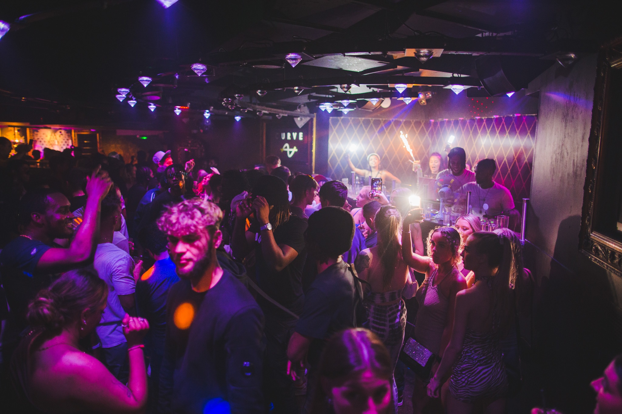 Vibrant nightlife at Curve, Pryzm Brighton, perfect for energetic events and gatherings.